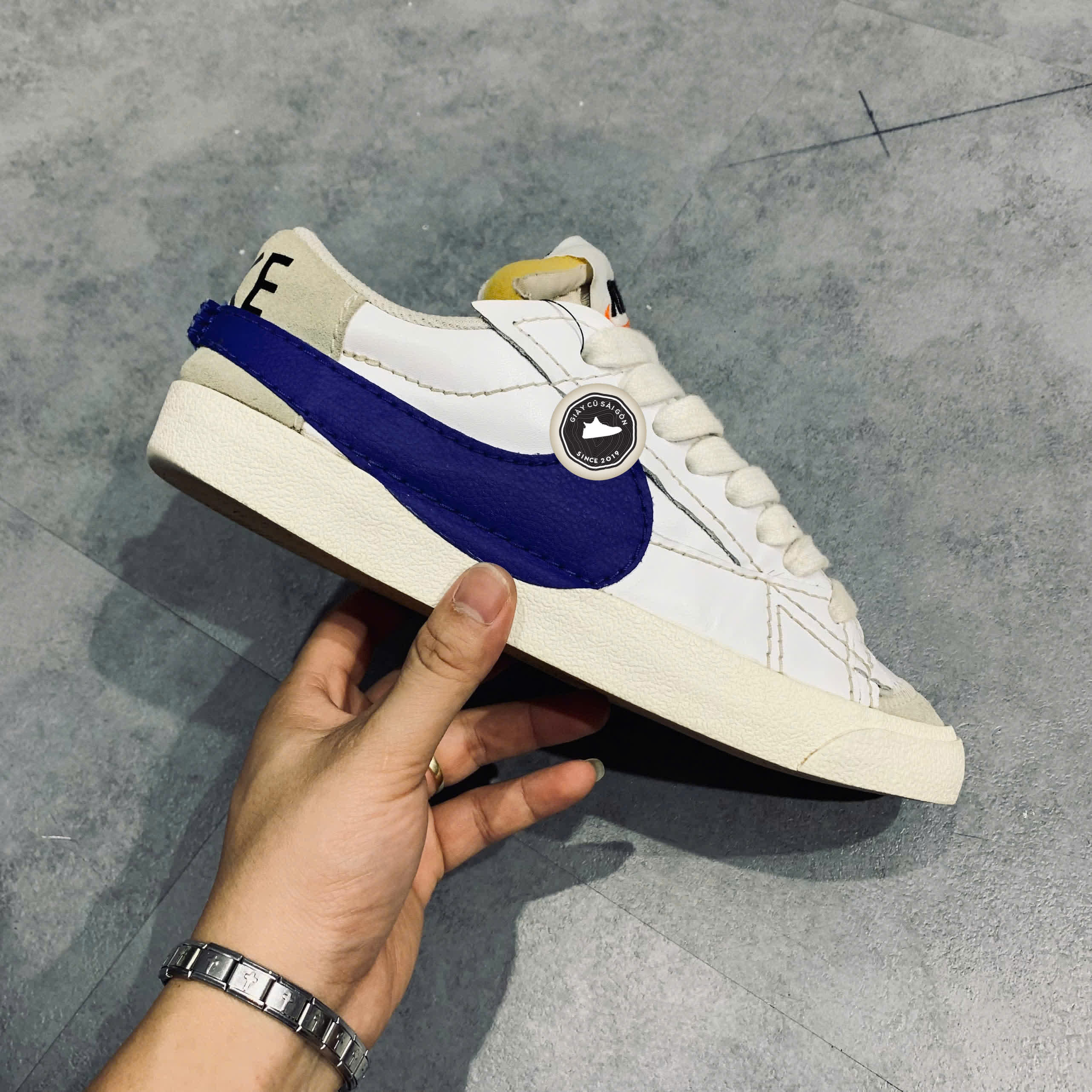 Giày 2HAND Nike Blazer Low 77 Jumbo 'White Old Royal' DQ8768 SIZE 41 PVN14968