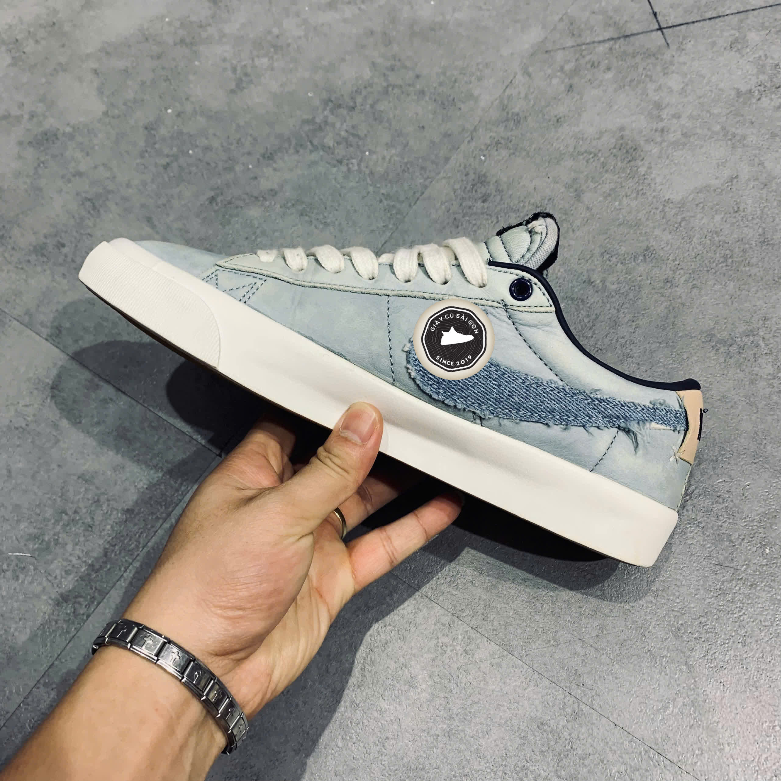 Giày 2HAND Nike Blazer Low GT SB 'Light Denim' DM8890-100 SIZE 40 PVN14954