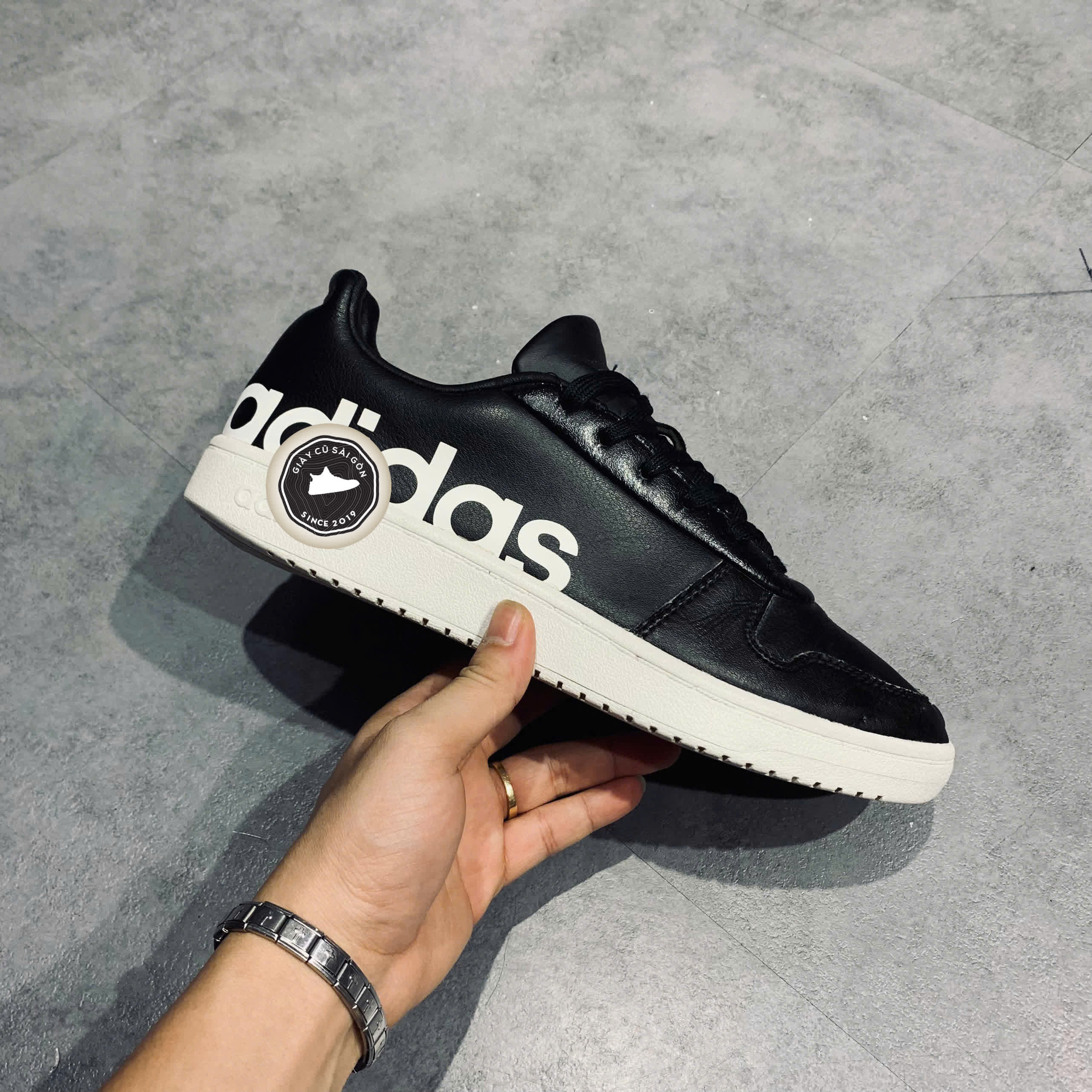 Giày 2hand adidas neo Hoops 2.0 'Black White' GZ9119 SIZE 42 2/3 PVN15231