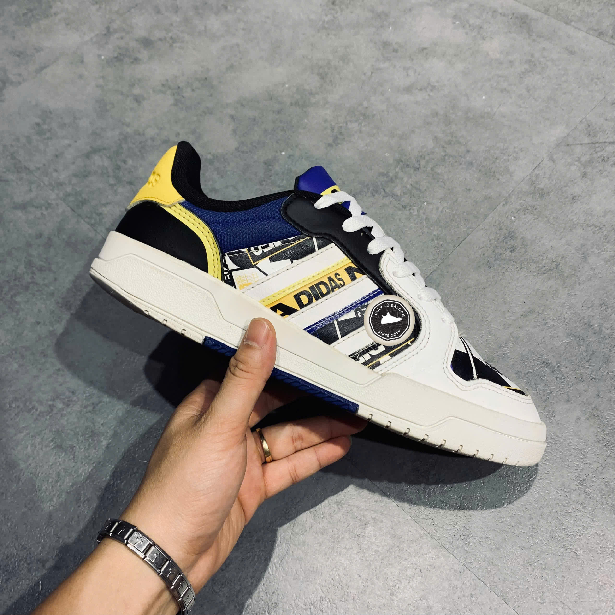 Giày 2hand adidas neo Entrap 'White Yellow Blue' GW7007 SIZE 42 PVN14824