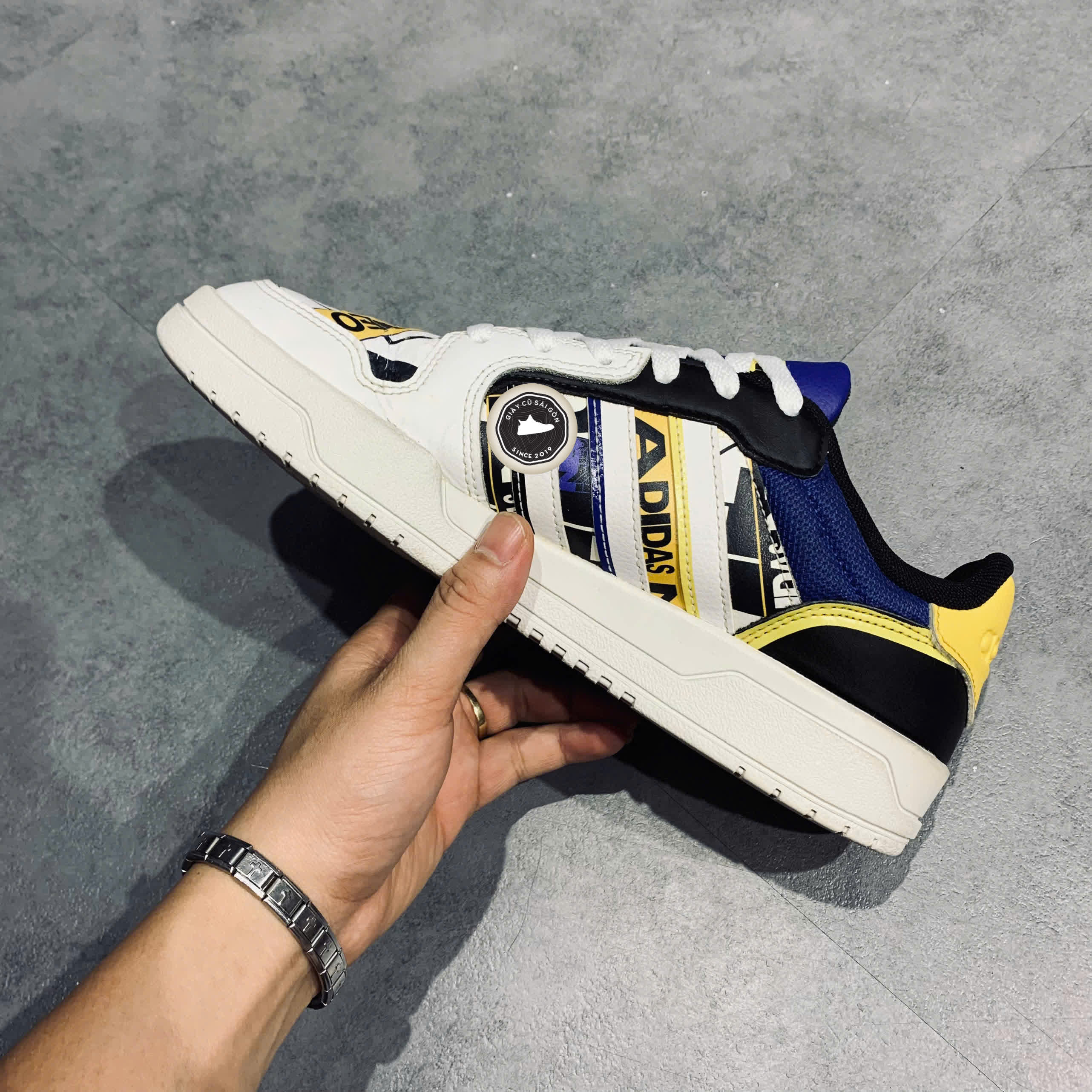 Giày 2hand adidas neo Entrap 'White Yellow Blue' GW7007 SIZE 42 PVN14824