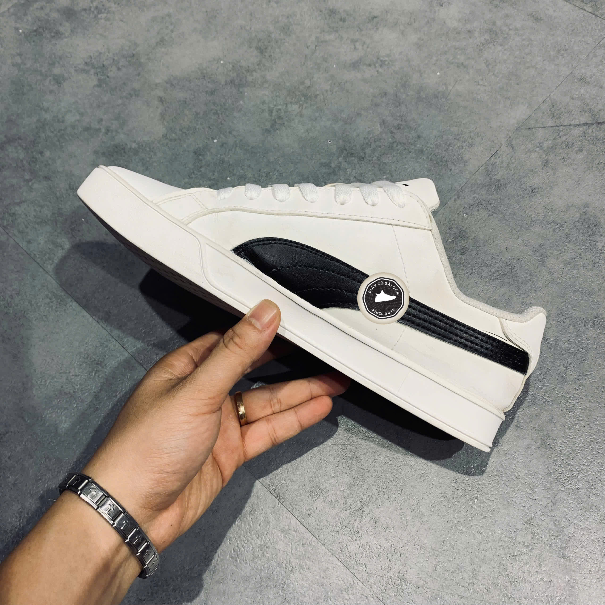 Giày 2HAND Puma Smash Vulc 'White Black' 359622-05 SIZE 40 PVN15168