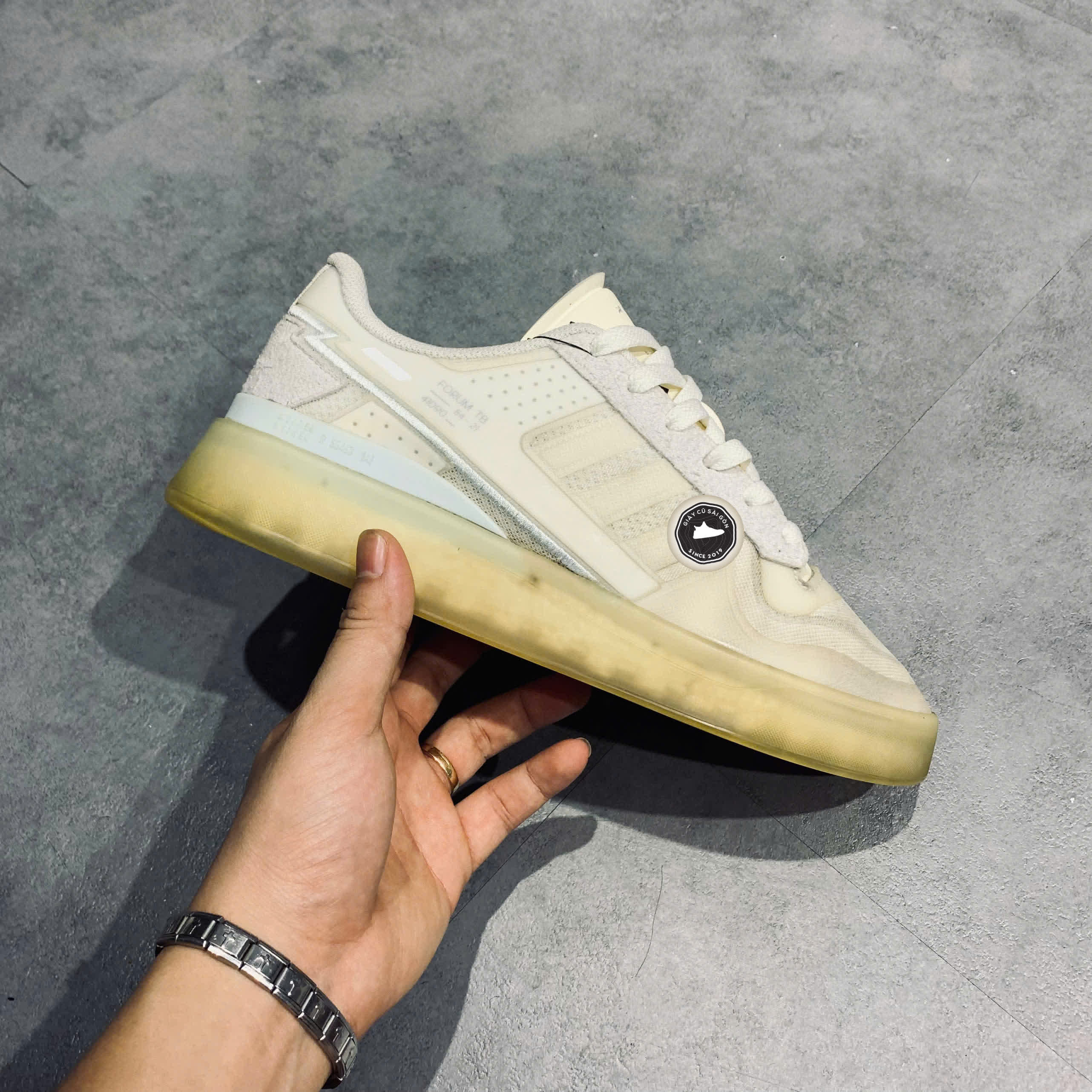 Giày 2HAND Adidas Forum Tech Boost 'White Sky Tint' Q46357 SIZE 40 PVN14831