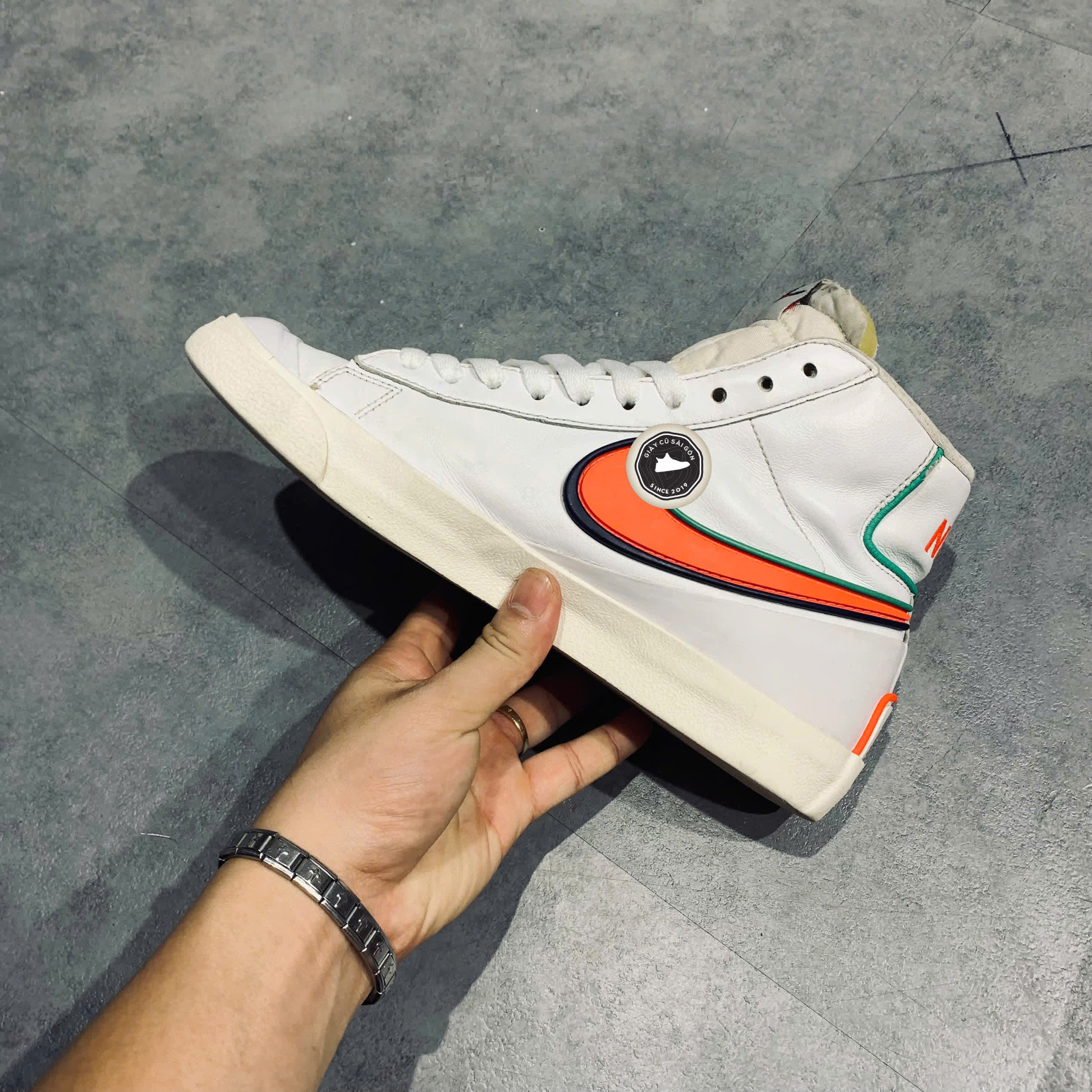 Giày 2HAND Nike Blazer Mid '77 Infinite 'White Blue Void Crimson' DA7233-102 SIZE 40 PVN15056