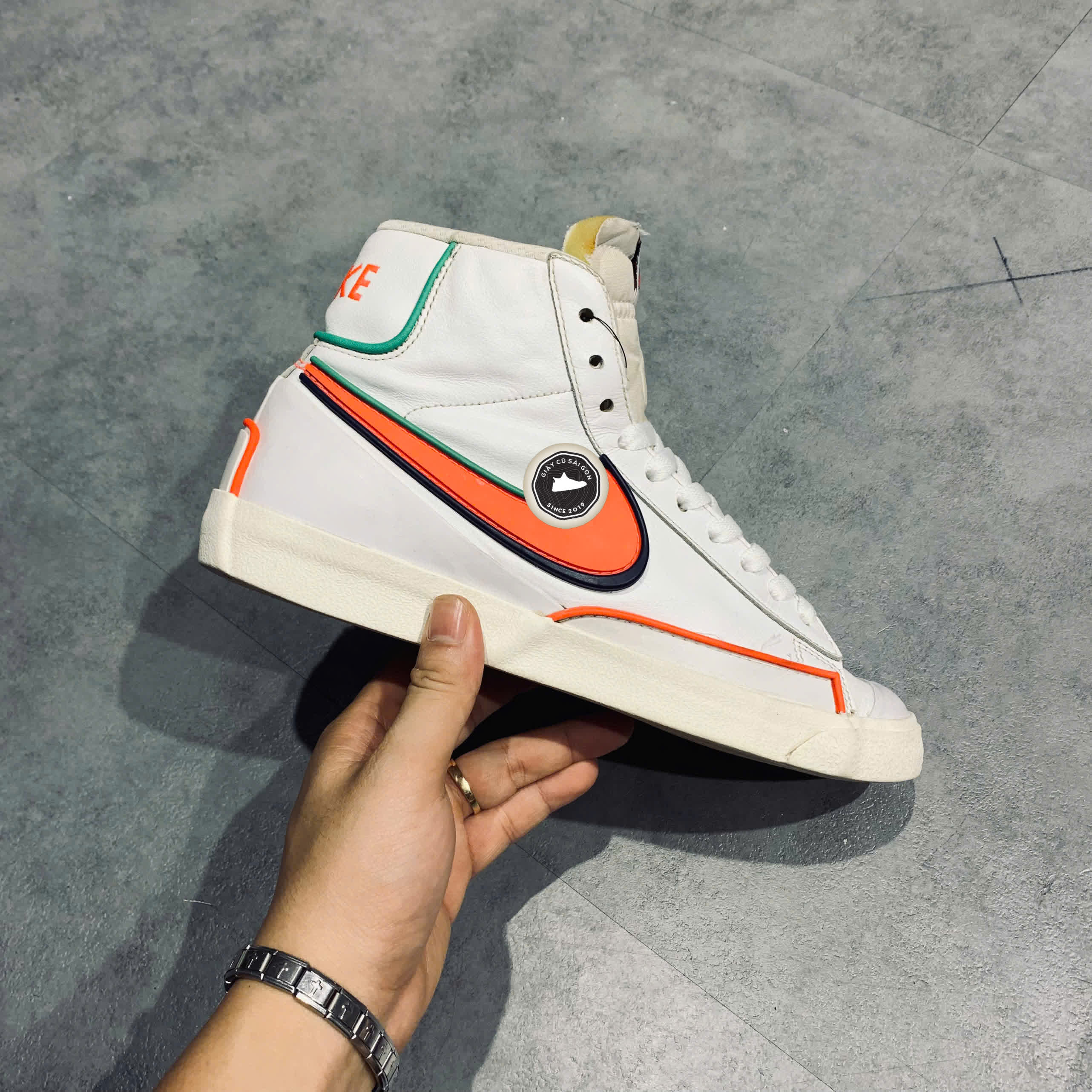 Giày 2HAND Nike Blazer Mid '77 Infinite 'White Blue Void Crimson' DA7233-102 SIZE 40 PVN15056