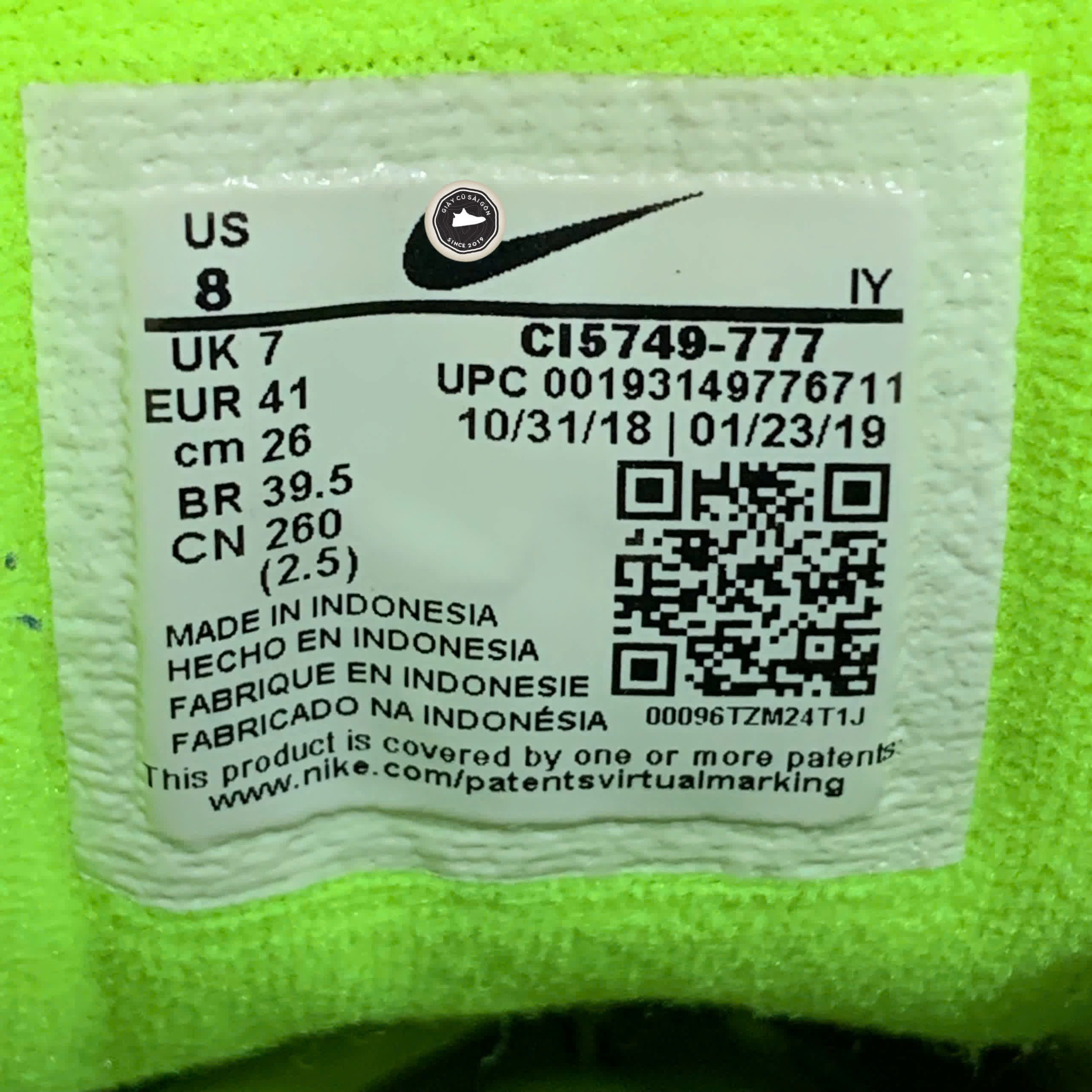 Giày 2hand Nike M2K Tekno Gel 'Volt' CI5749-777 SIZE 41 pvn15835