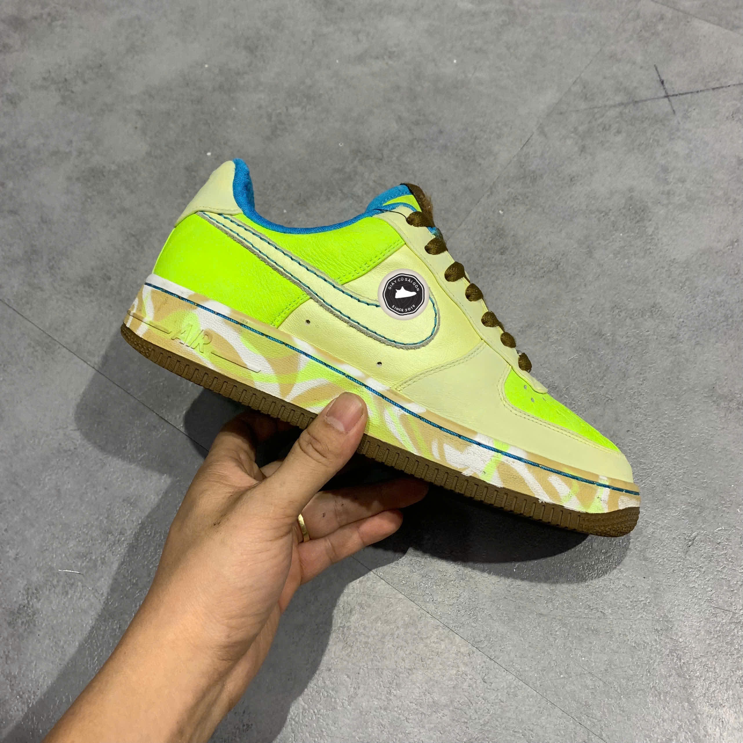 Nike 2HAND Air Force 1 Premium '07 'White Lime' 315186-731 SIZE 37.5 PVN15868