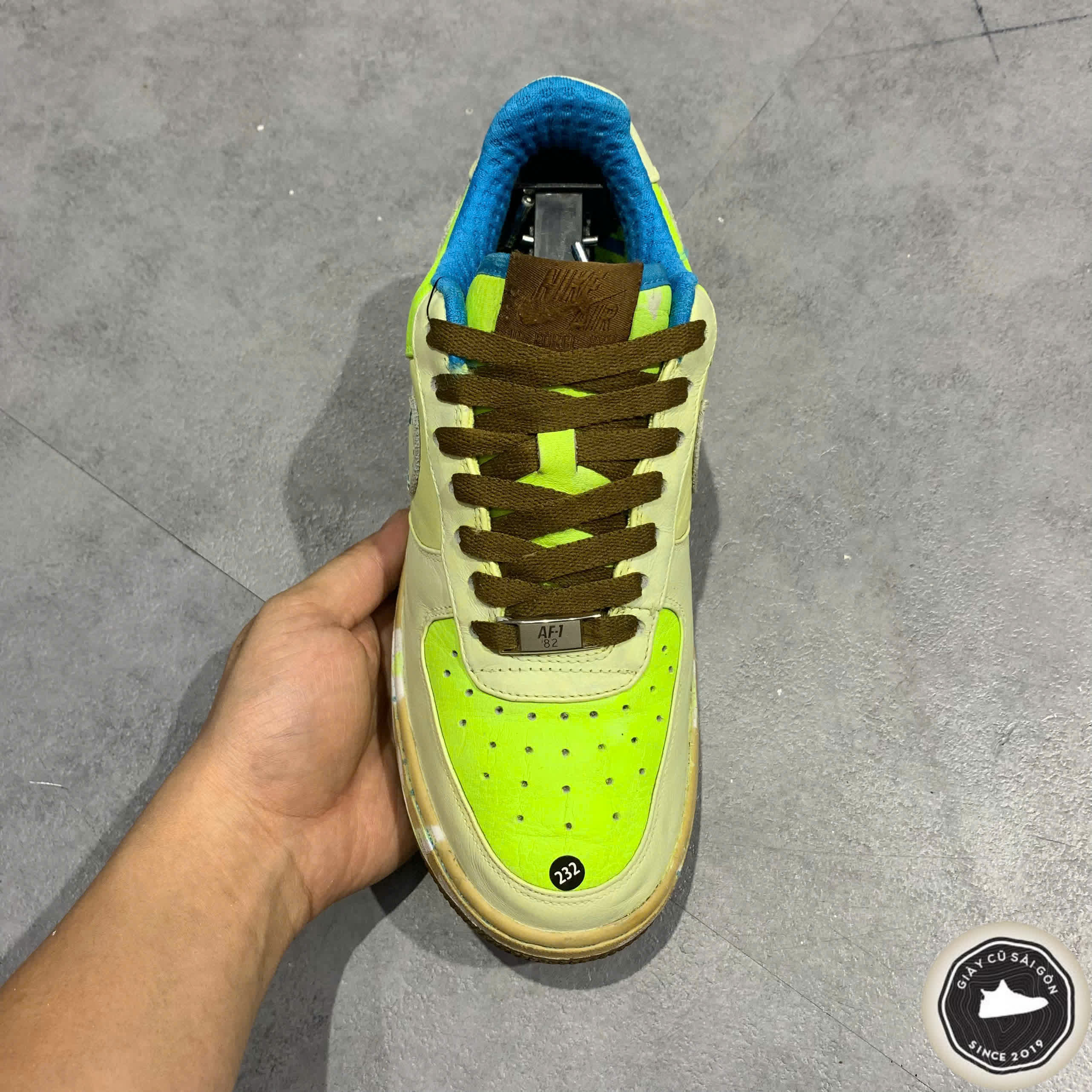 Nike 2HAND Air Force 1 Premium '07 'White Lime' 315186-731 SIZE 37.5 PVN15868