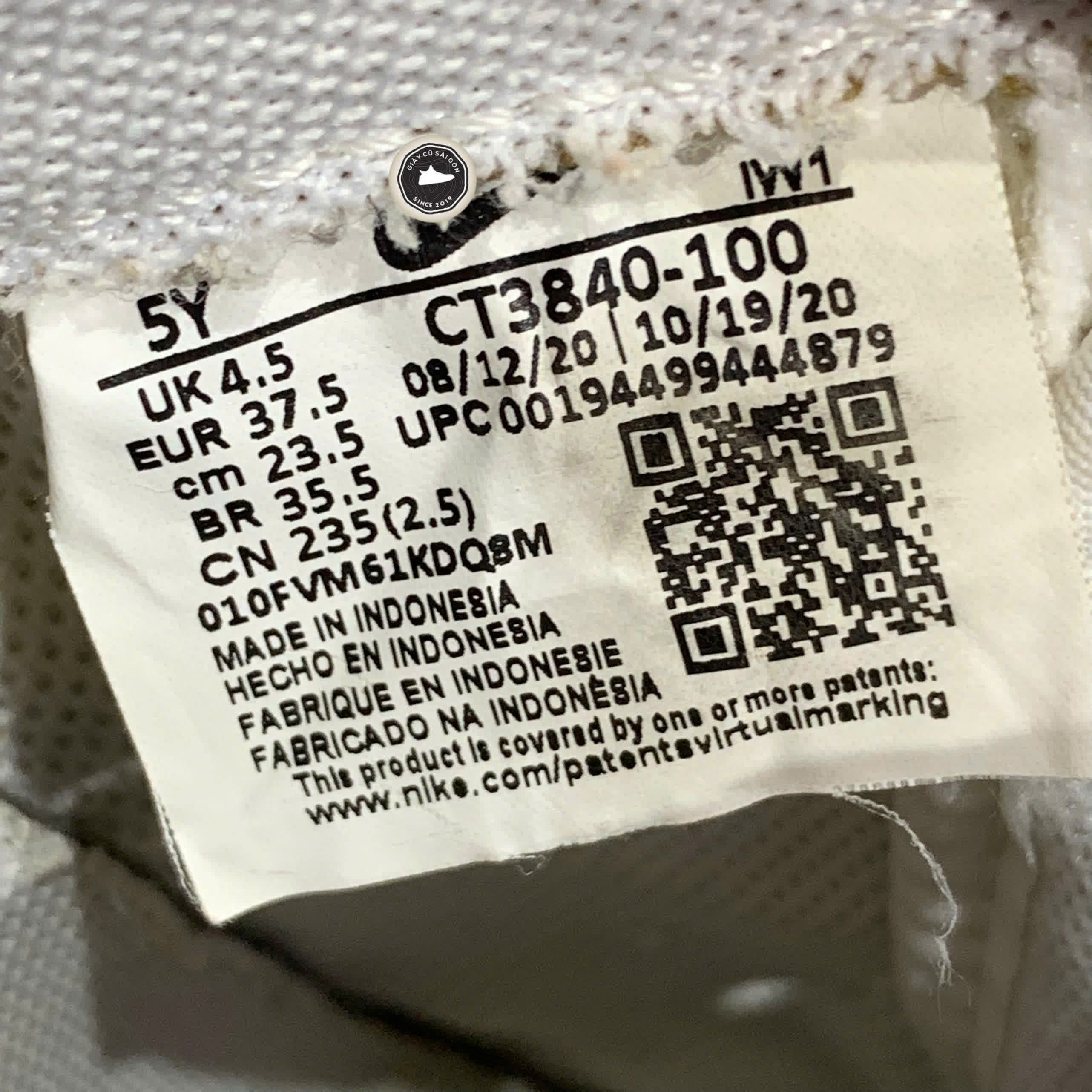 Giày 2HAND Nike Air Force 1 GS Cosmic Clay CT3840-100 SIZE 37.5 PVN15908