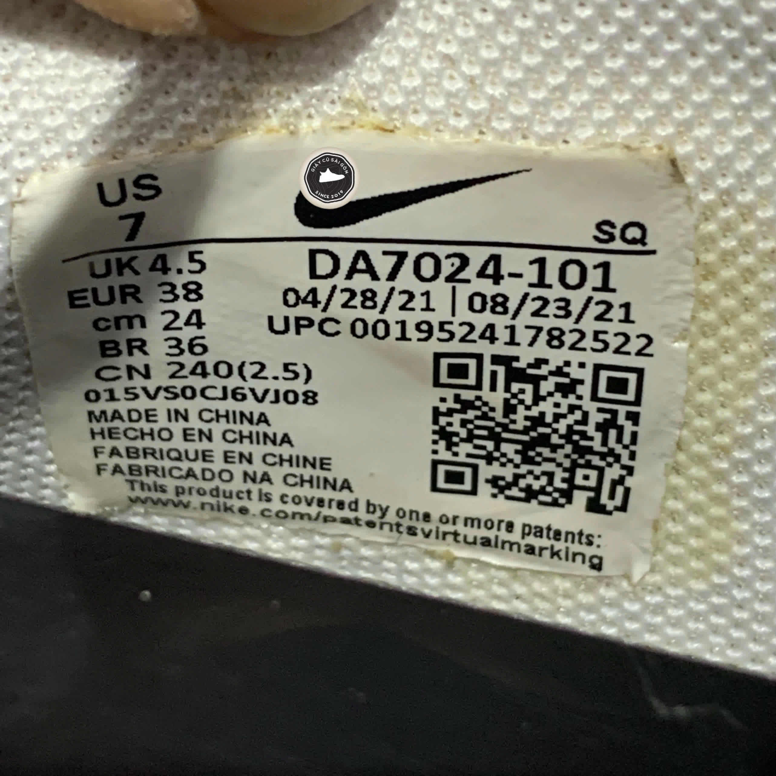 Giày 2HAND Nike Air Force 1 Fontanka DA7024 101 SIZE 38 PVN15915