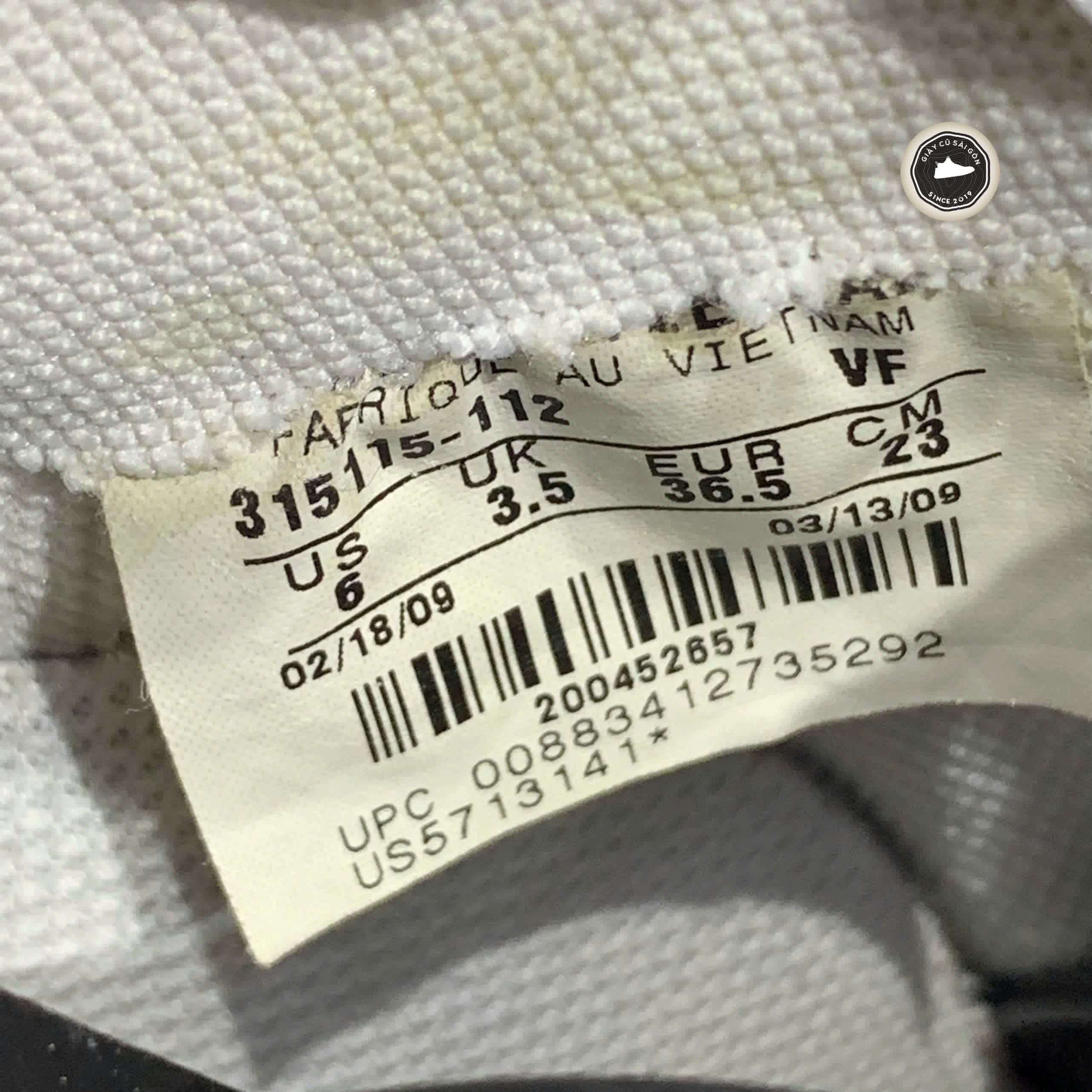 Giày 2HAND Nike Air Force 1 Low White 315115 112 SIZE 36.5 PVN15927