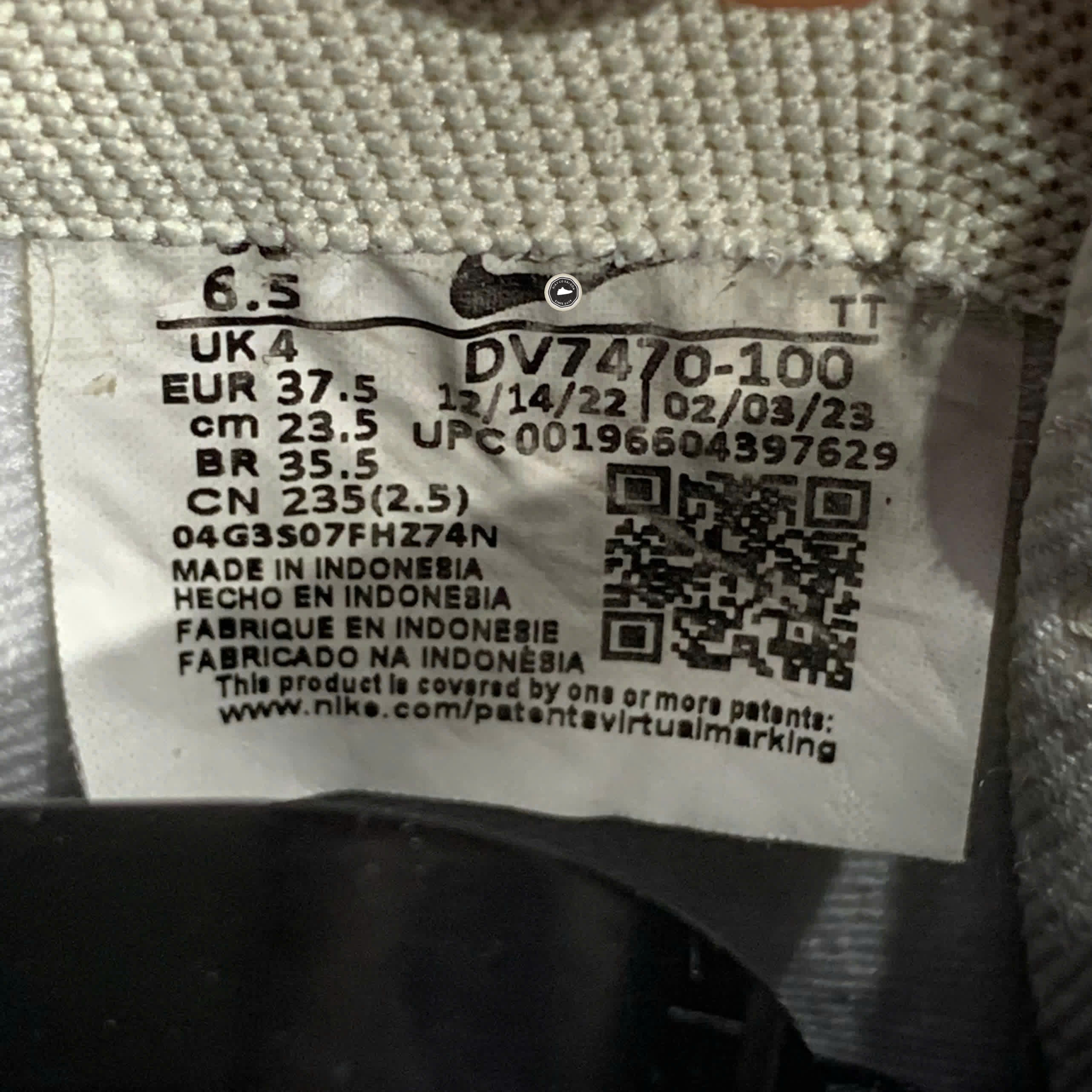Giày 2hand Nike Air Force 1 Low 'Metallic Purple' DV7470-100 SIZE 37.5