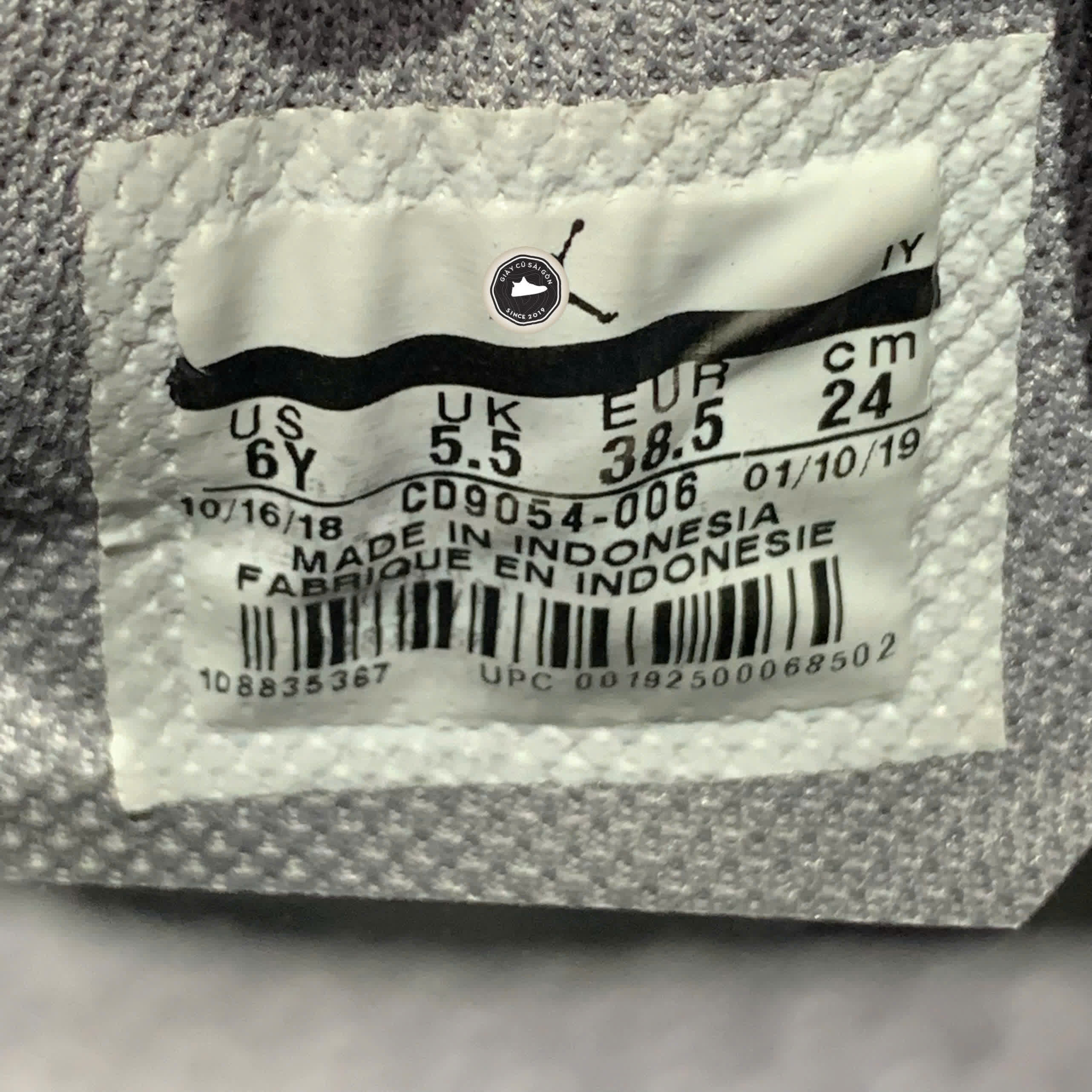 Giày 2hand Jordan Legacy 312 Low GS 'Bred Cement' CD9054-006 SIZE 38.5 pvn16012