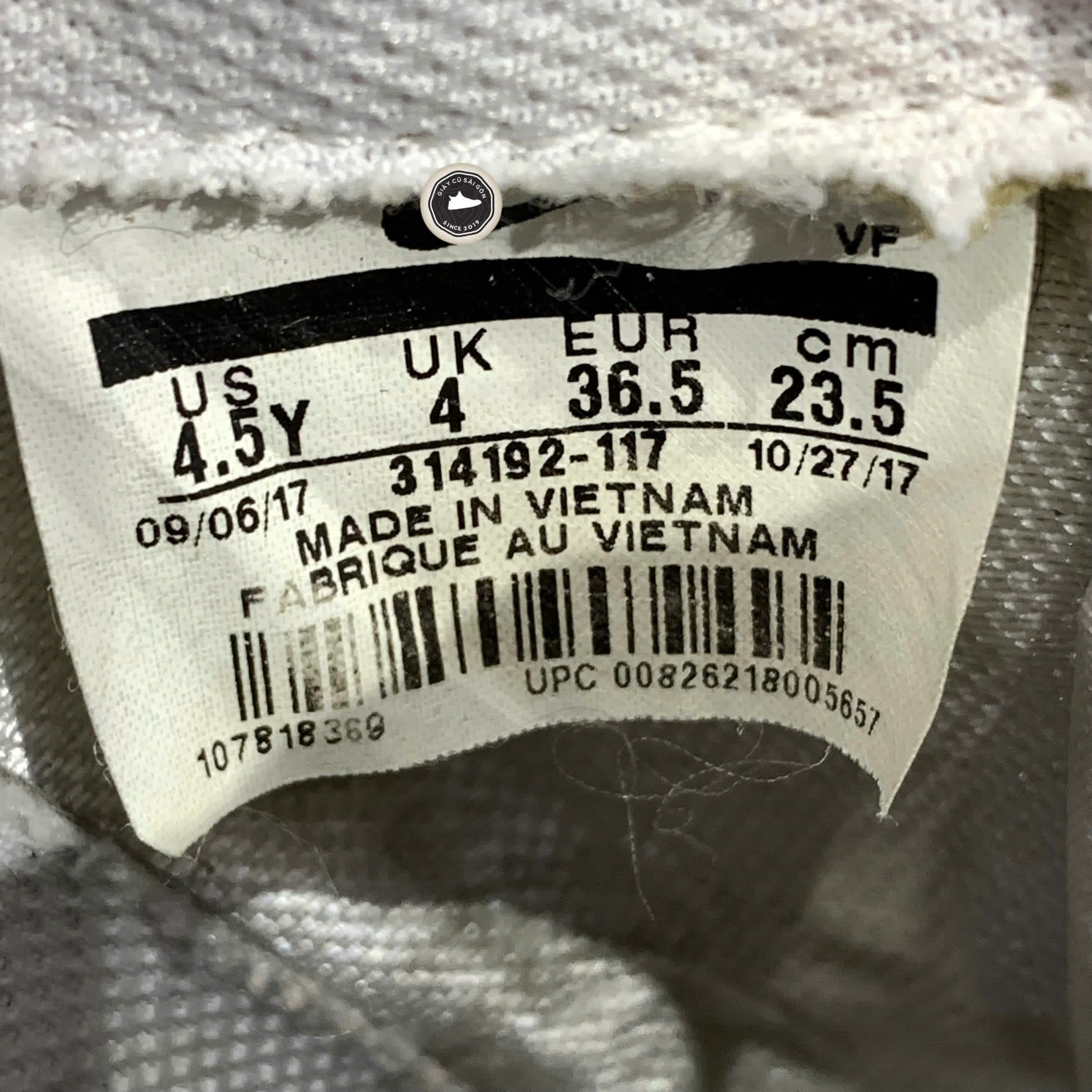 Giày 2hand Air Force 1 Low 'All White' 314192-117 SIZE 36.5 PVN15980