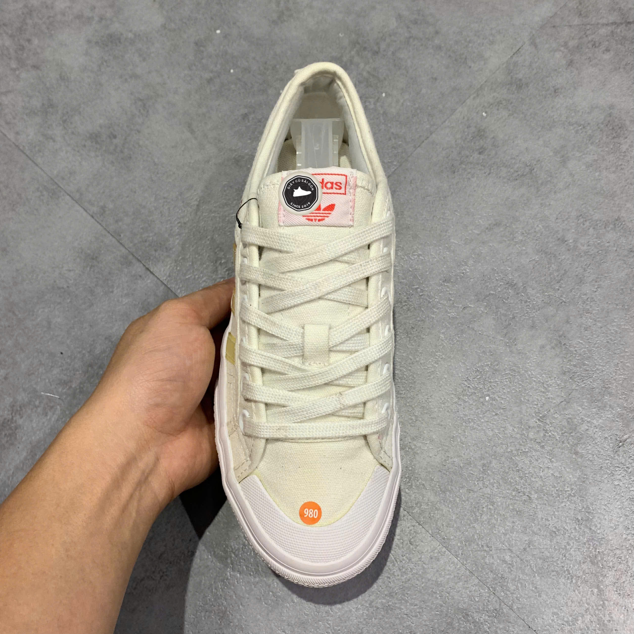 Giày 2hand Nizza Platform 'White Red Heart' FX9179 SIZE 36 2/3 pvn16054
