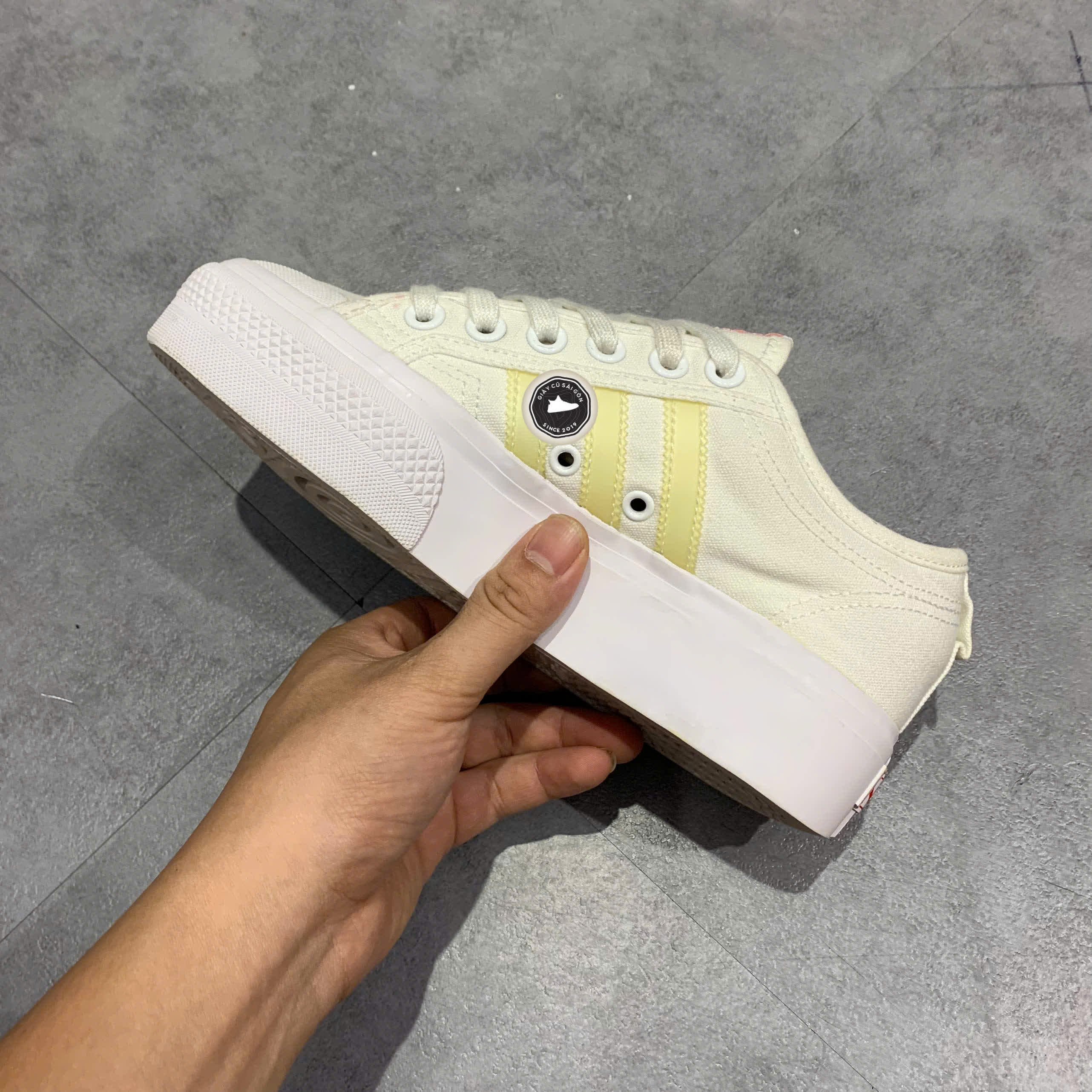 Giày 2hand Nizza Platform 'White Red Heart' FX9179 SIZE 36 2/3 pvn16054