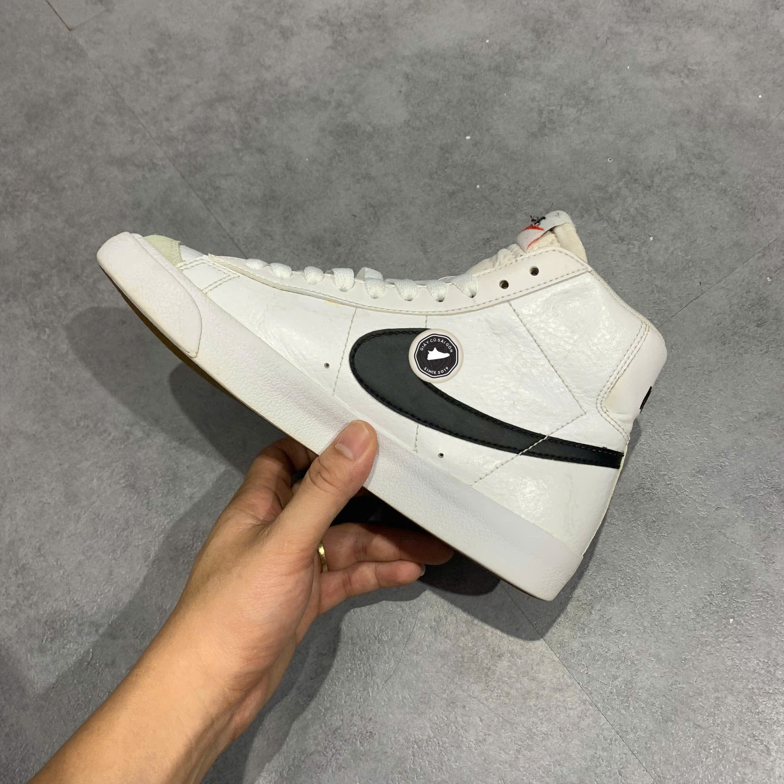 giày 2hand Blazer Mid '77 GS 'White Black' DA4086-100 SIZE 38 pvn16161