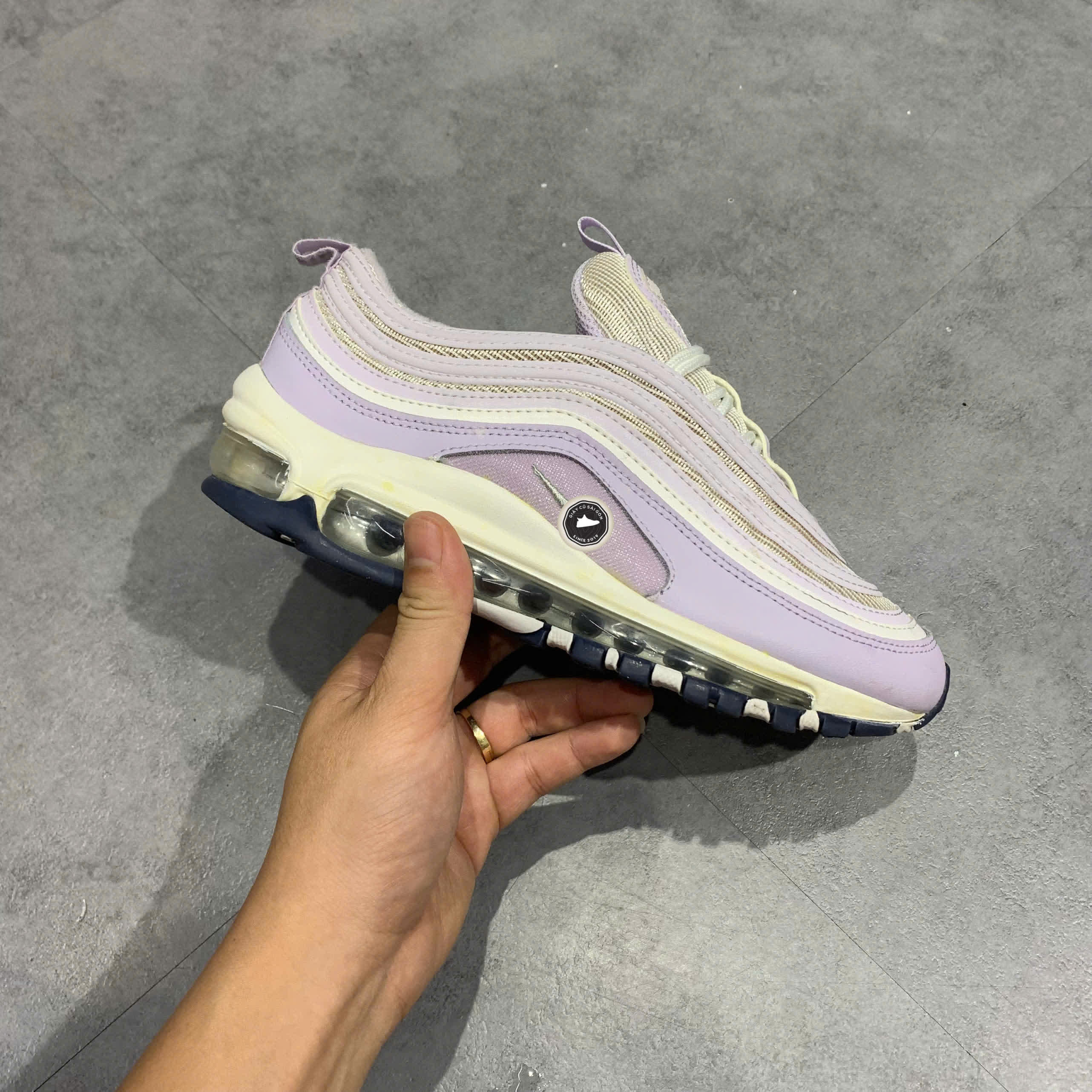 Giày 2hand Air Max 97 GS White Violet Frost 921522 114 SIZE 36 pvn16201