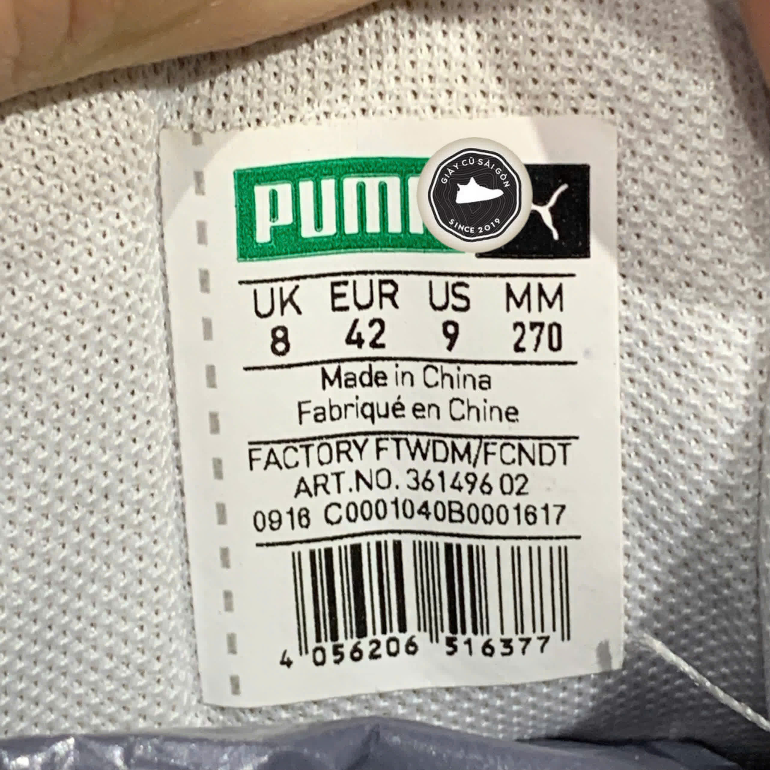 Giày 2hand UEG Court white black 361496-02 SIZE 42 pvn16278