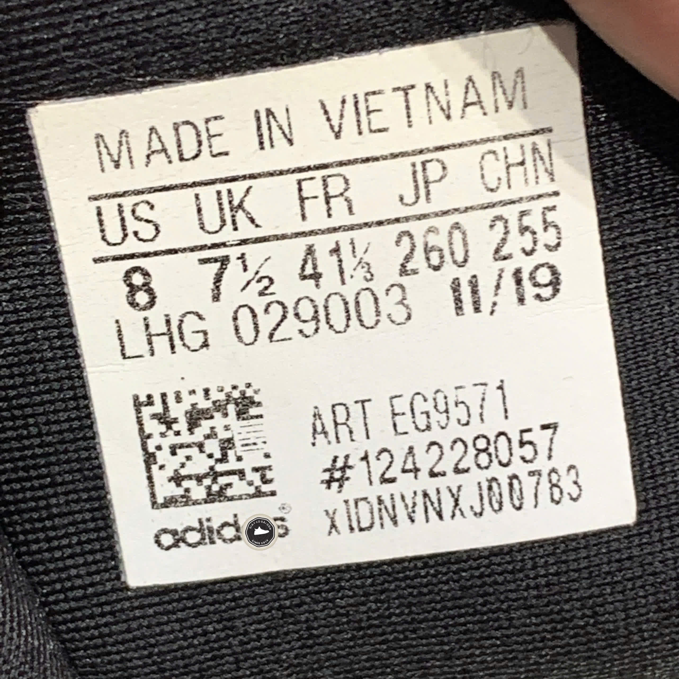 Giày 2hand Haiwee 'Black Grey' EG9571 SIZE 41 1/3 pvn16417
