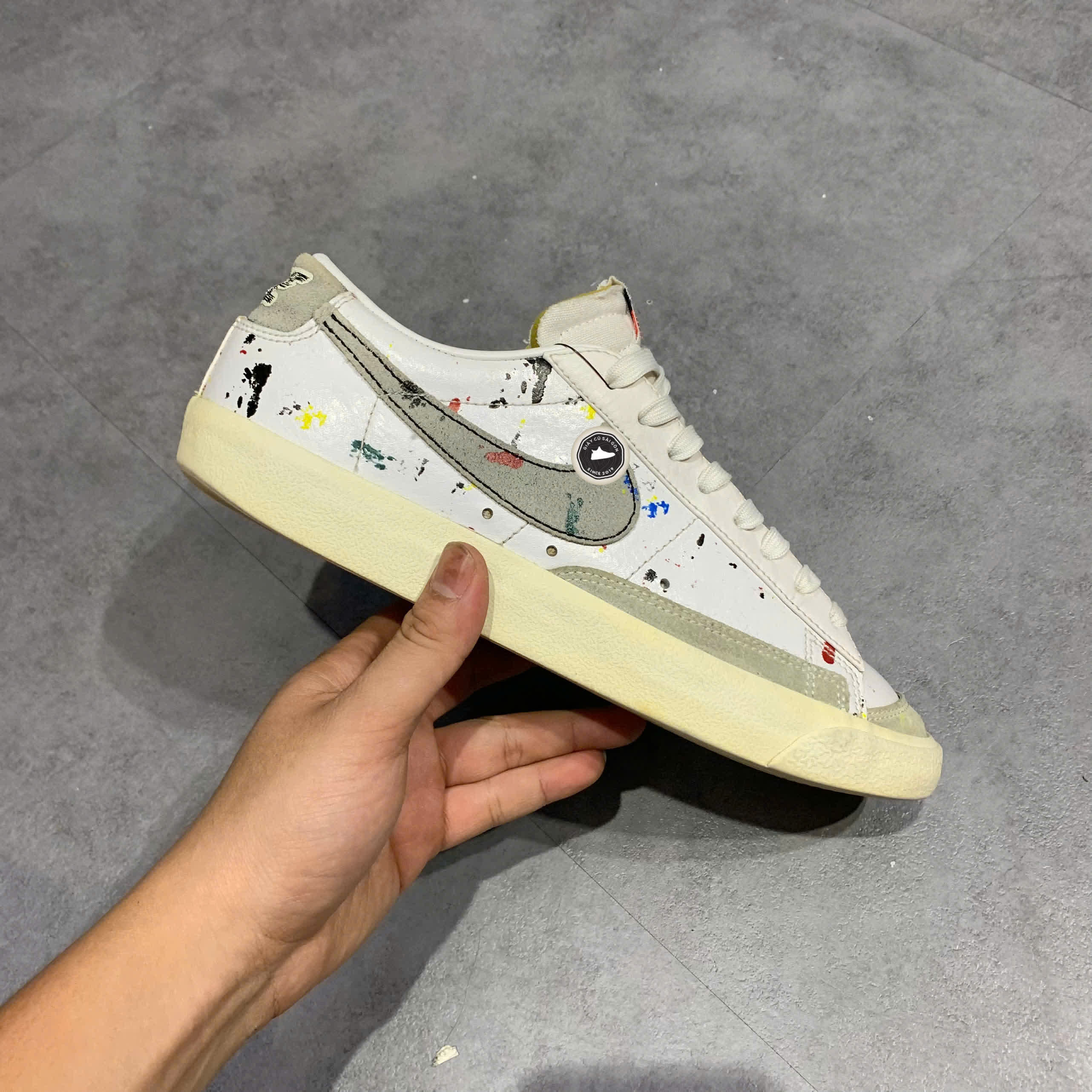 Giày 2hand Blazer Low '77 'Paint Splatter' DJ1517-100 SIZE 40.5 pvn16887