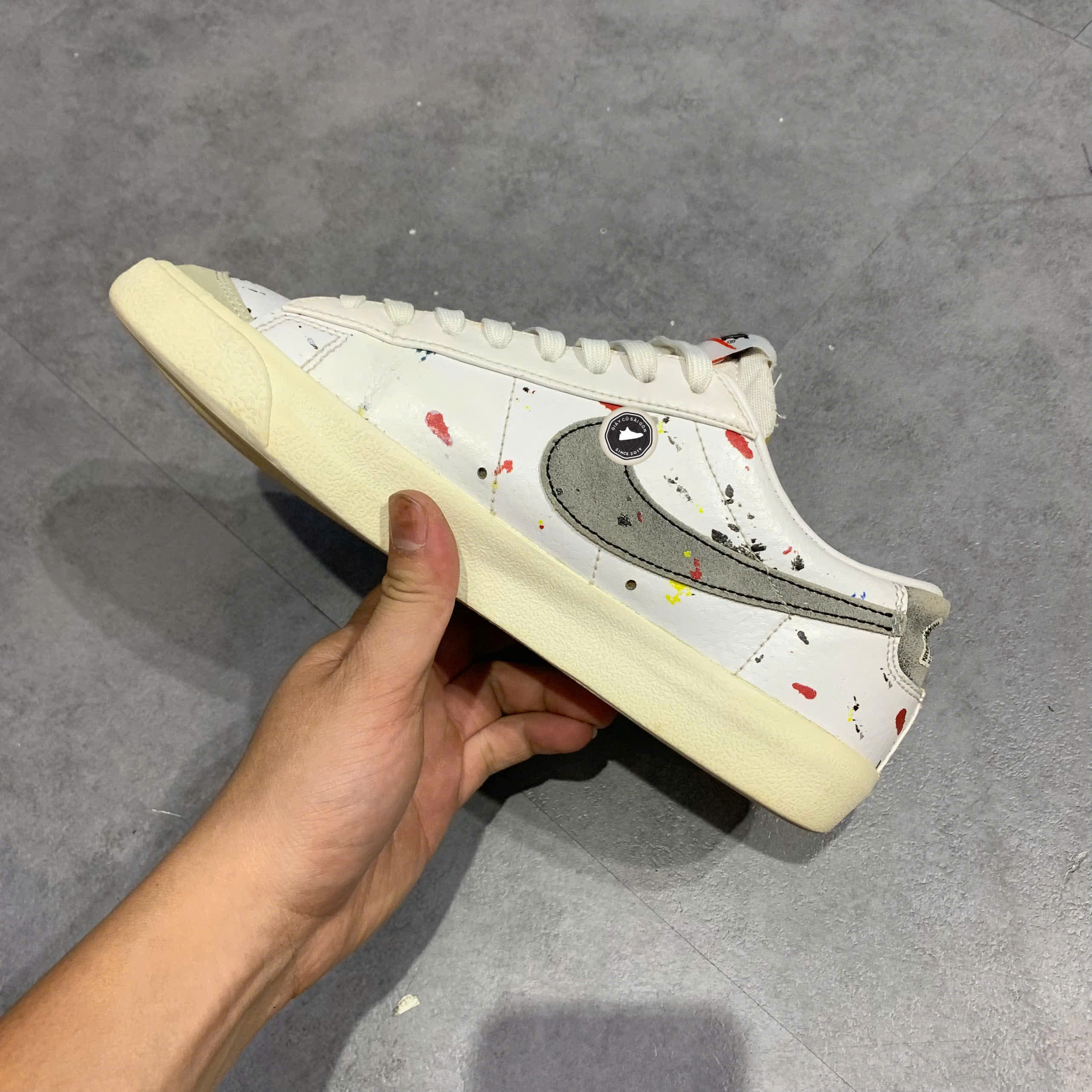 Giày 2hand Blazer Low '77 'Paint Splatter' DJ1517-100 SIZE 40.5 pvn16887