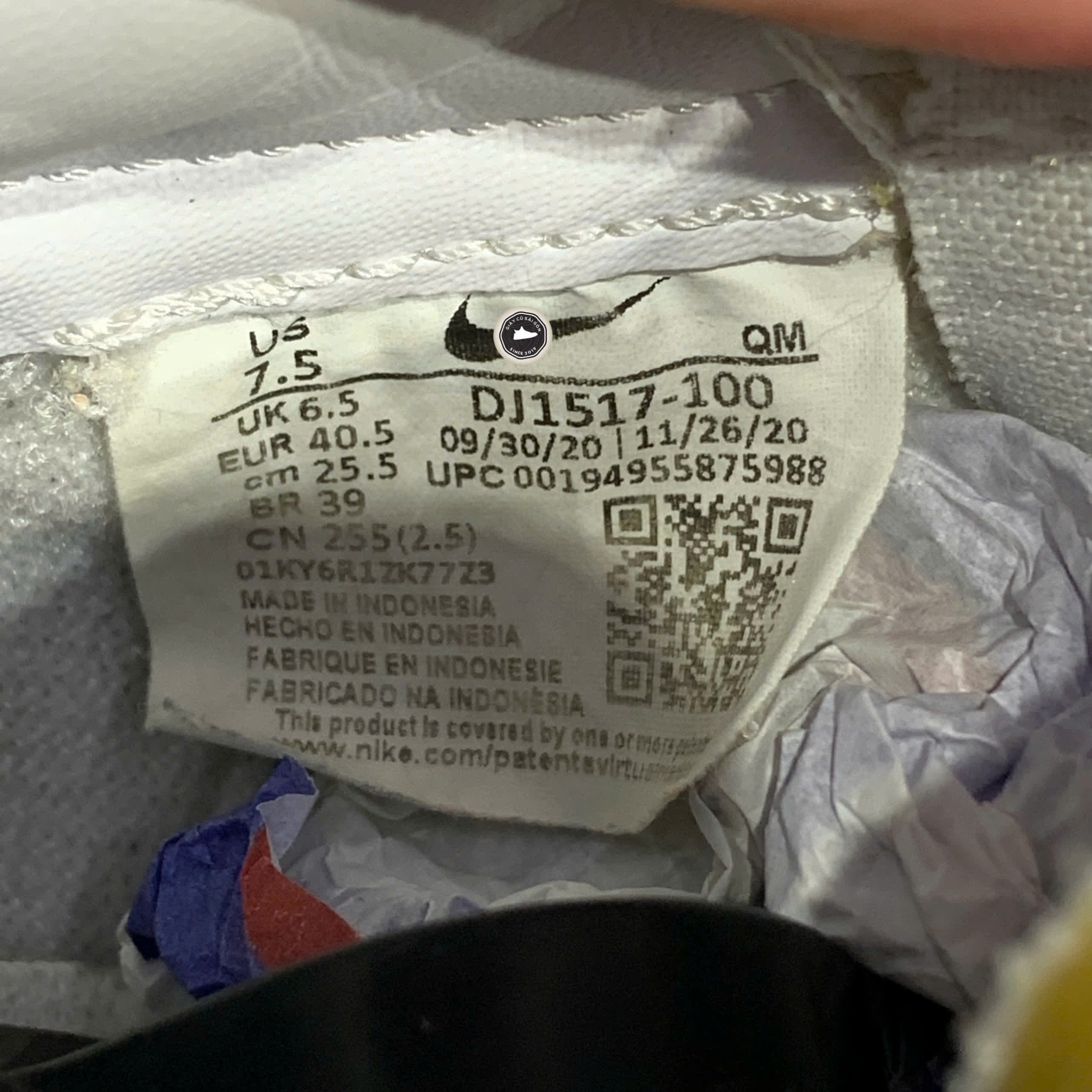 Giày 2hand Blazer Low '77 'Paint Splatter' DJ1517-100 SIZE 40.5 pvn16887