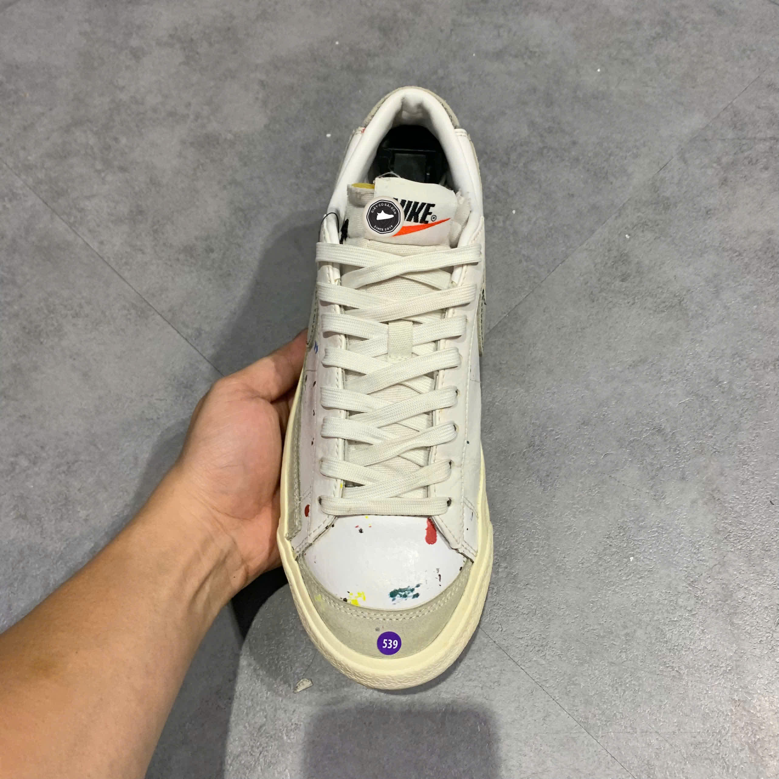 Giày 2hand Blazer Low '77 'Paint Splatter' DJ1517-100 SIZE 40.5 pvn16887