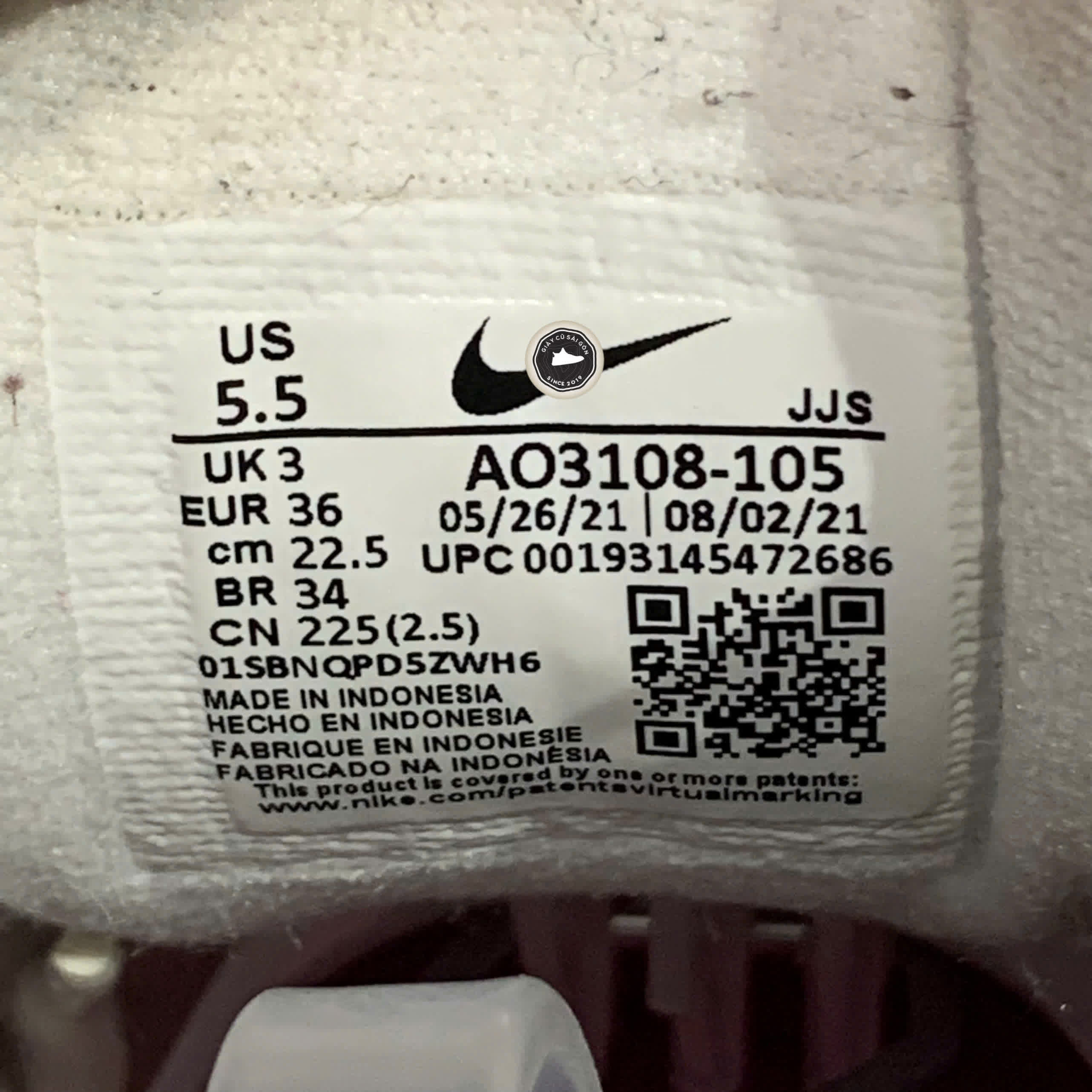 Giày 2hand M2K Tekno 'China Rose' AO3108-105 SIZE 36 pvn17260