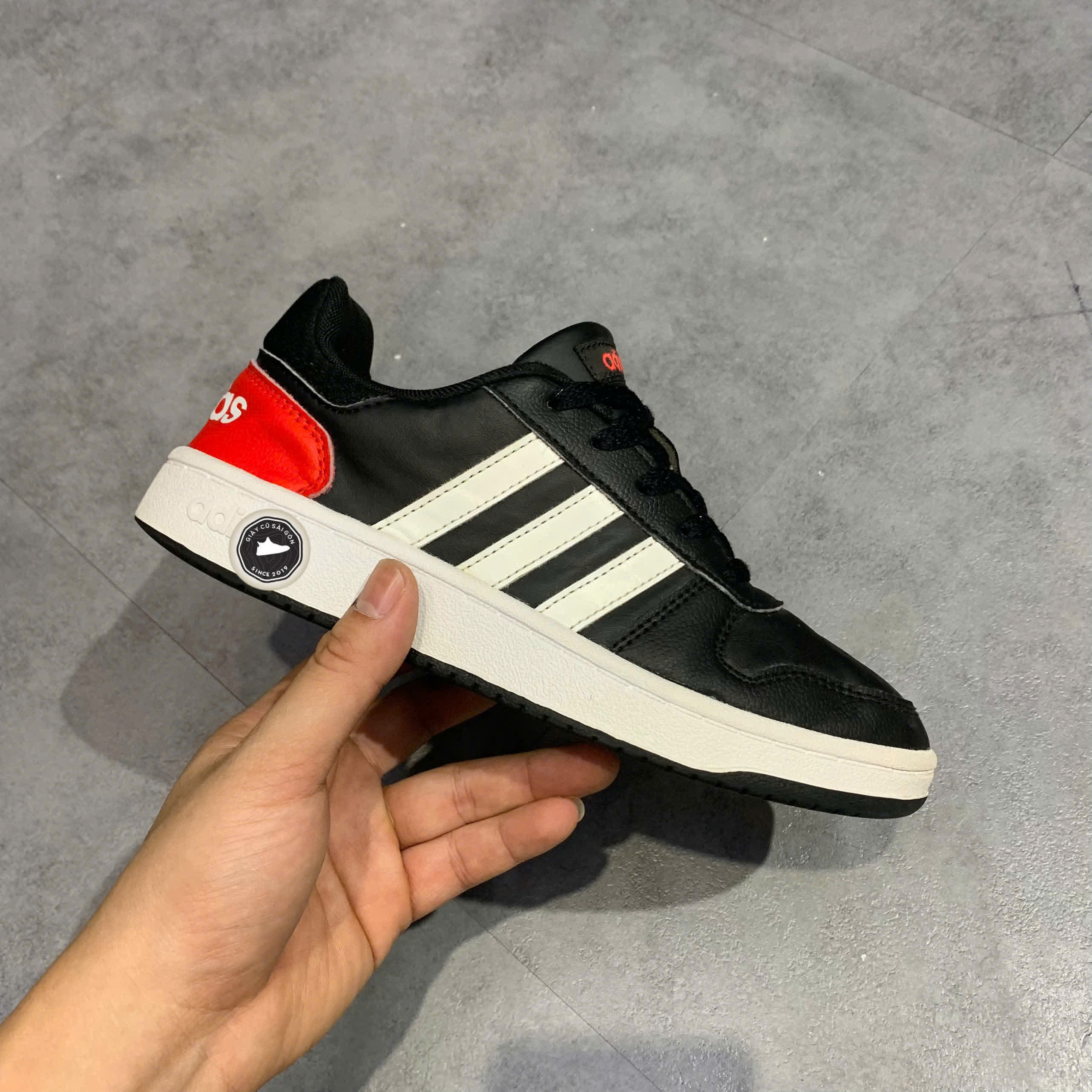 Giày 2hand Neo Originals Hoops 2.0 Shoes 'Black Red' FY7015 SIZE 36 PVN17193