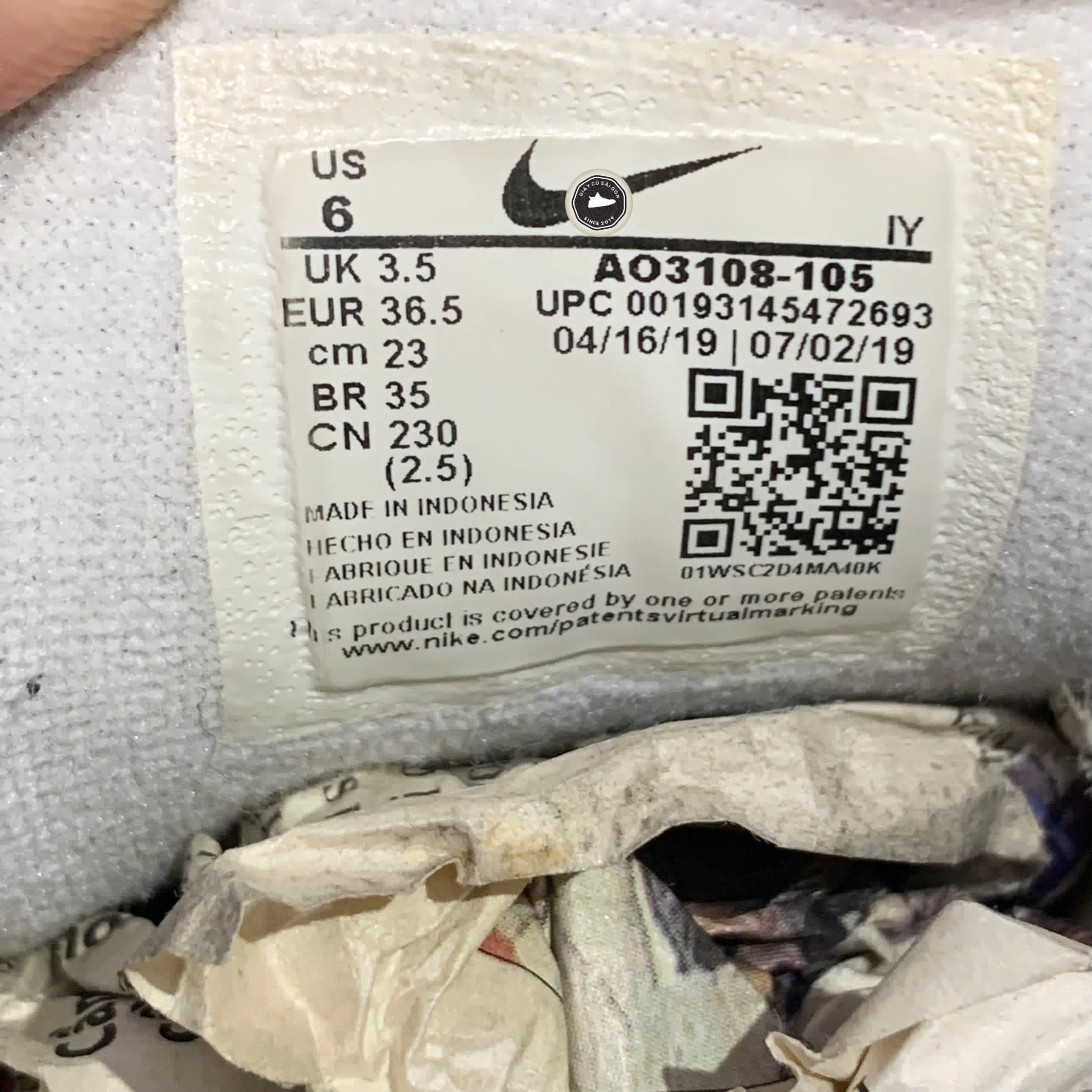 Giày 2hand M2K Tekno 'China Rose' AO3108-105 SIZE 36.5 pvn17246