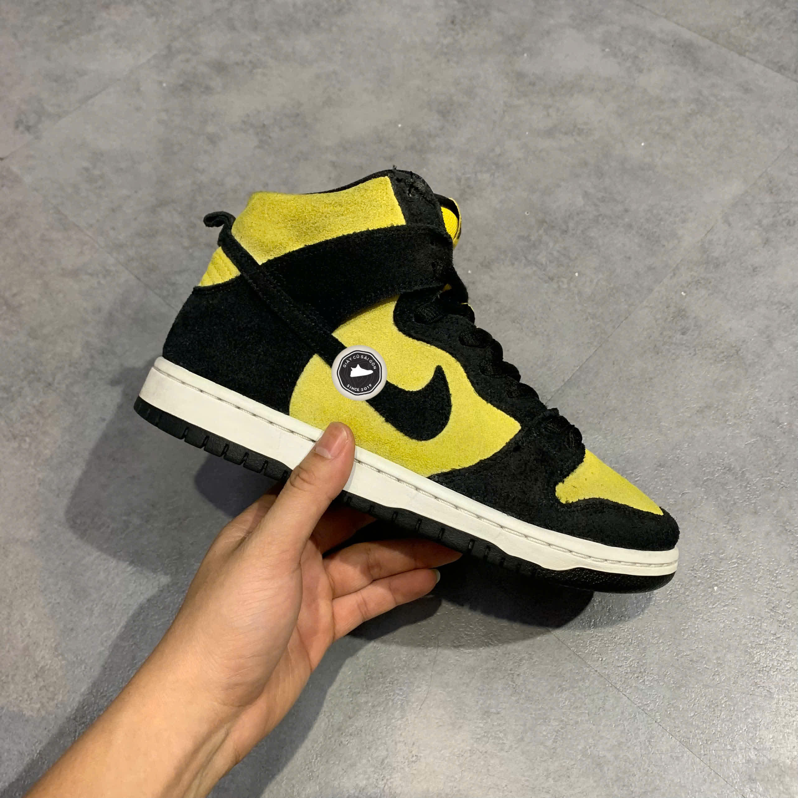 Giày 2hand SB Dunk High 'Yellow Black' DB1640-001 SIZE 39 pvn17197