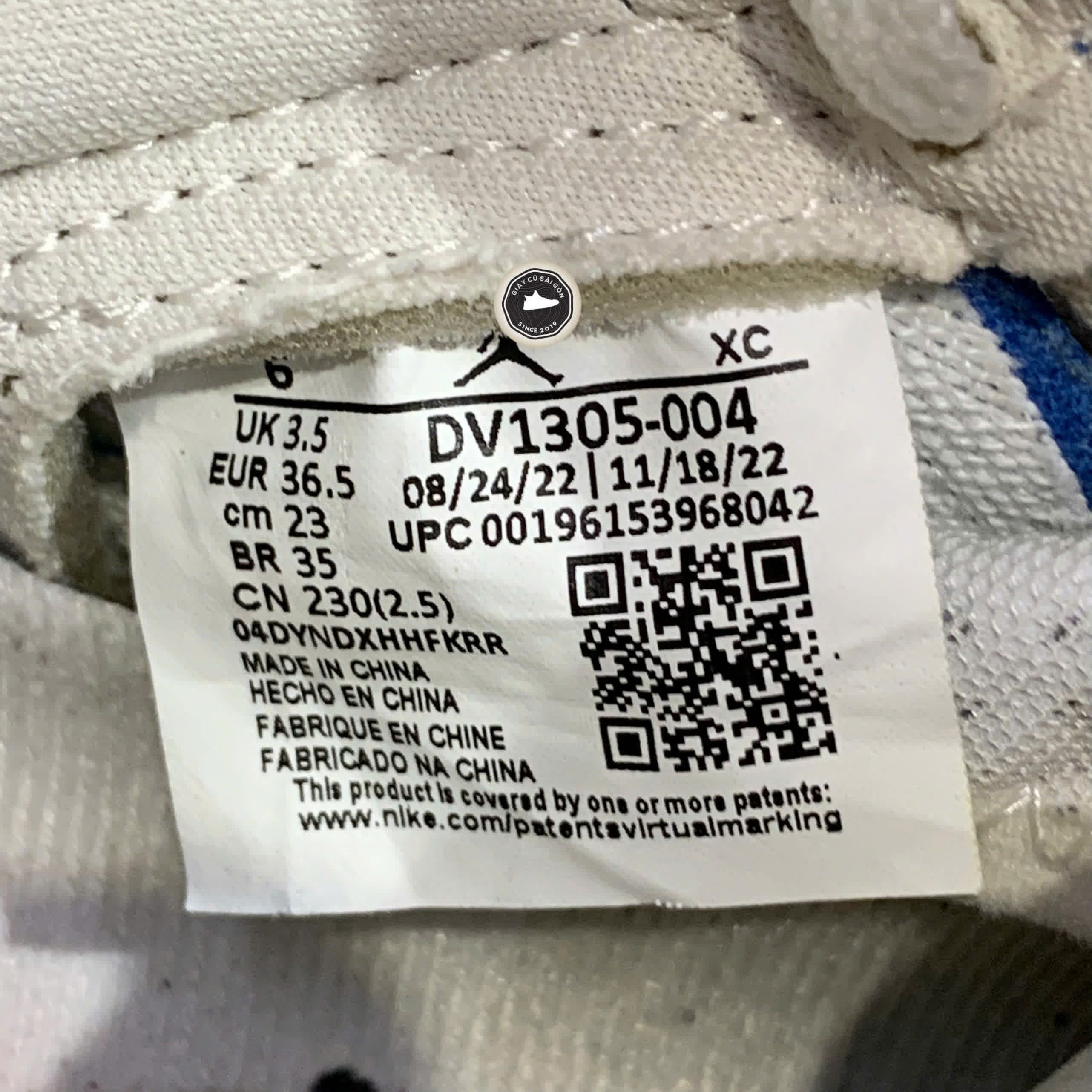 Giày 2hand Air Jordan 1 High Zoom Air CMFT 2 'Blue' DV1305-004  SIZE 36.5 pvn17142