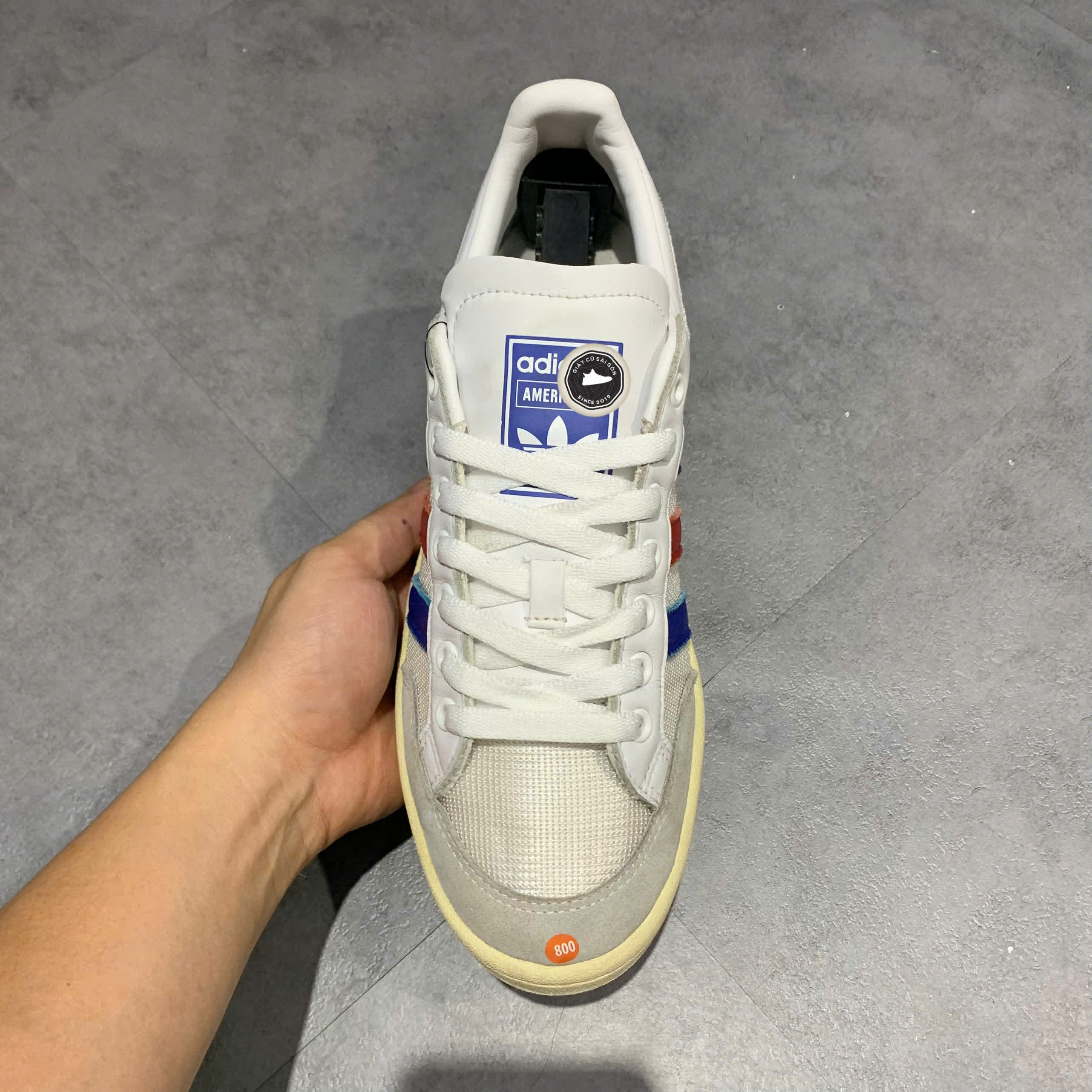 Giày 2hand AMERICANA LOW WHITE RED BLUE EF2508 SIZE 42 2/3 pvn17335