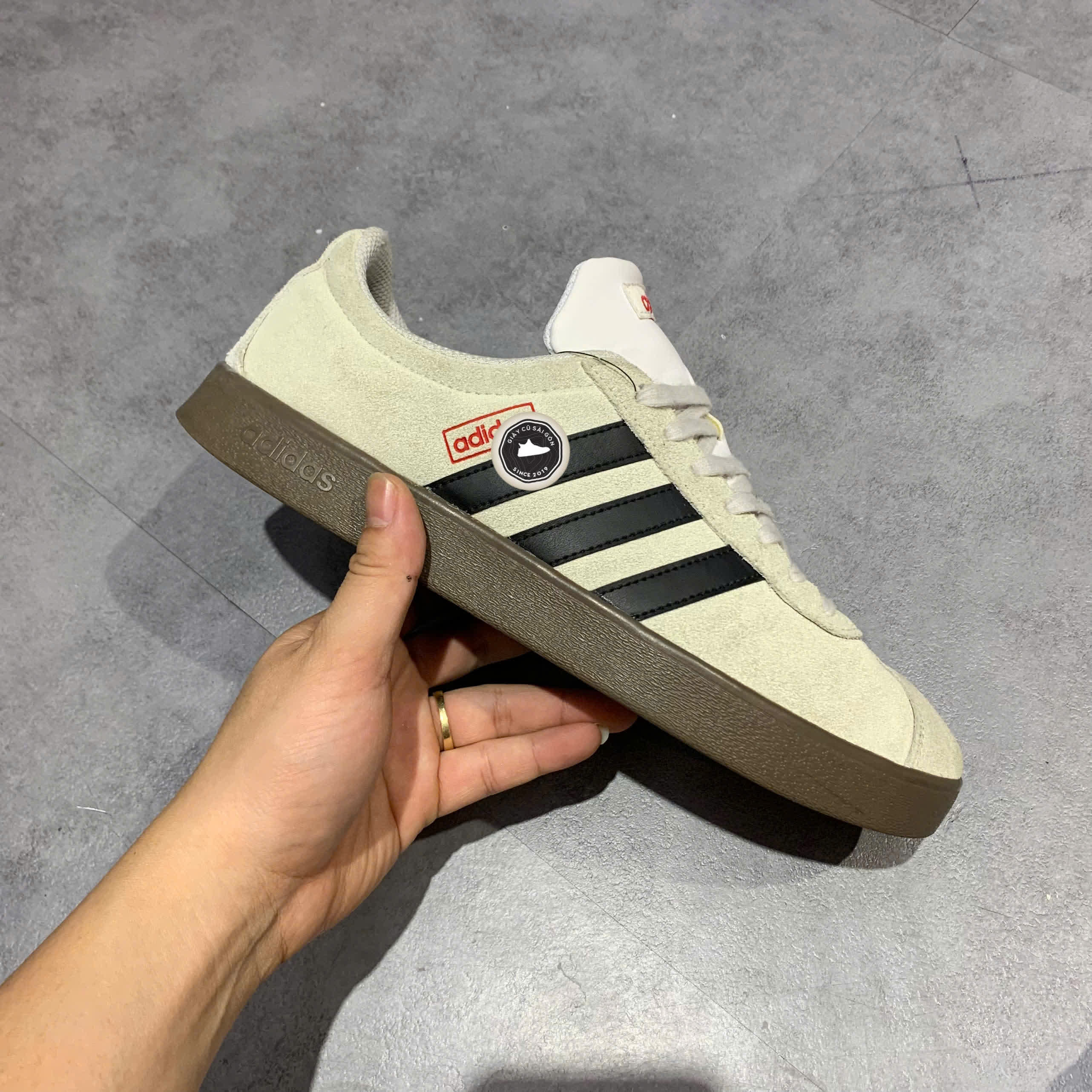 Giày 2hand VL Court Lifestyle Skateboarding 'Grey' HQ1802 SIZE 42 2/3 pvn17485