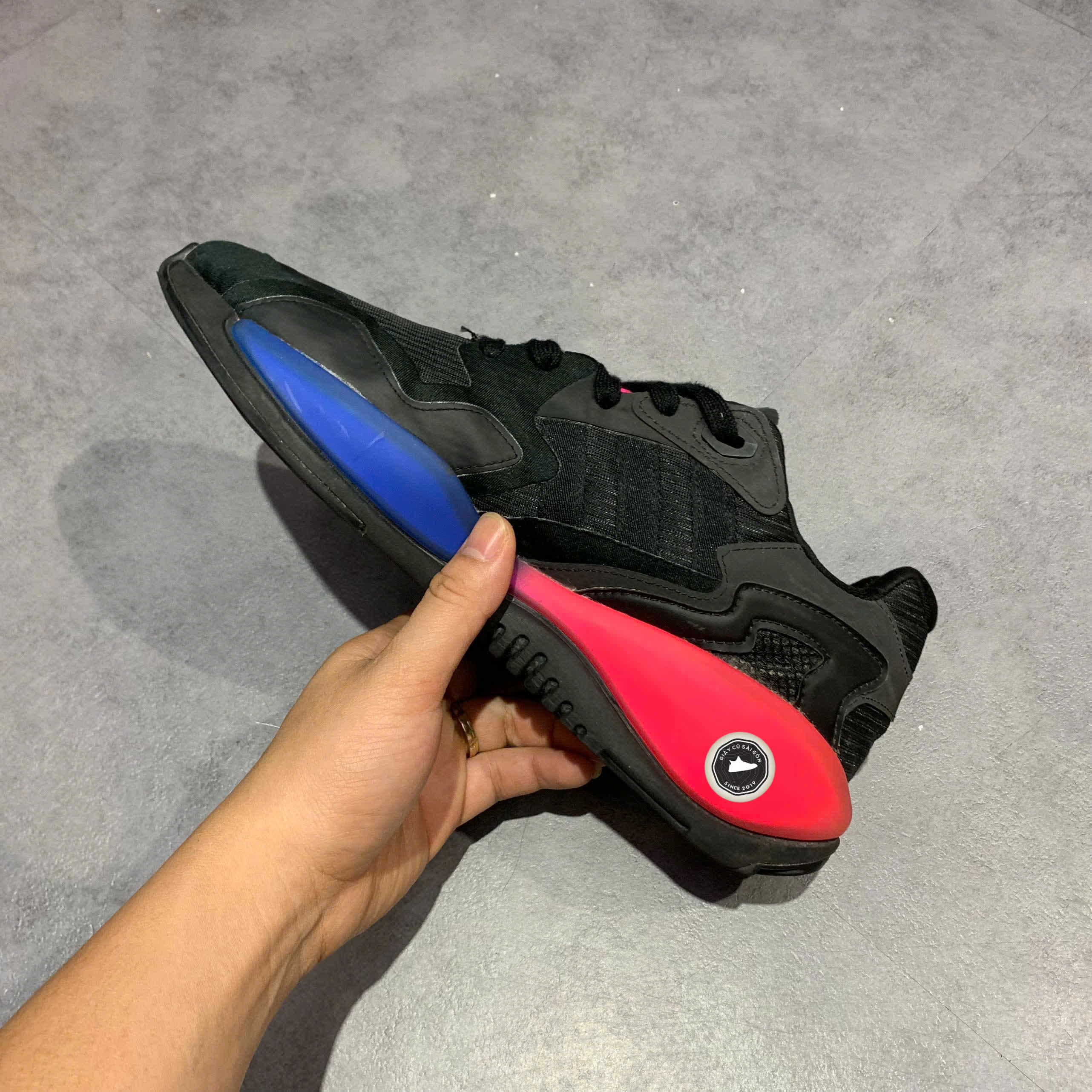 Giày 2hand ZX Alkyne 'Black Shock Pink' FV2316 SIZE 43 1/3 pvn17389