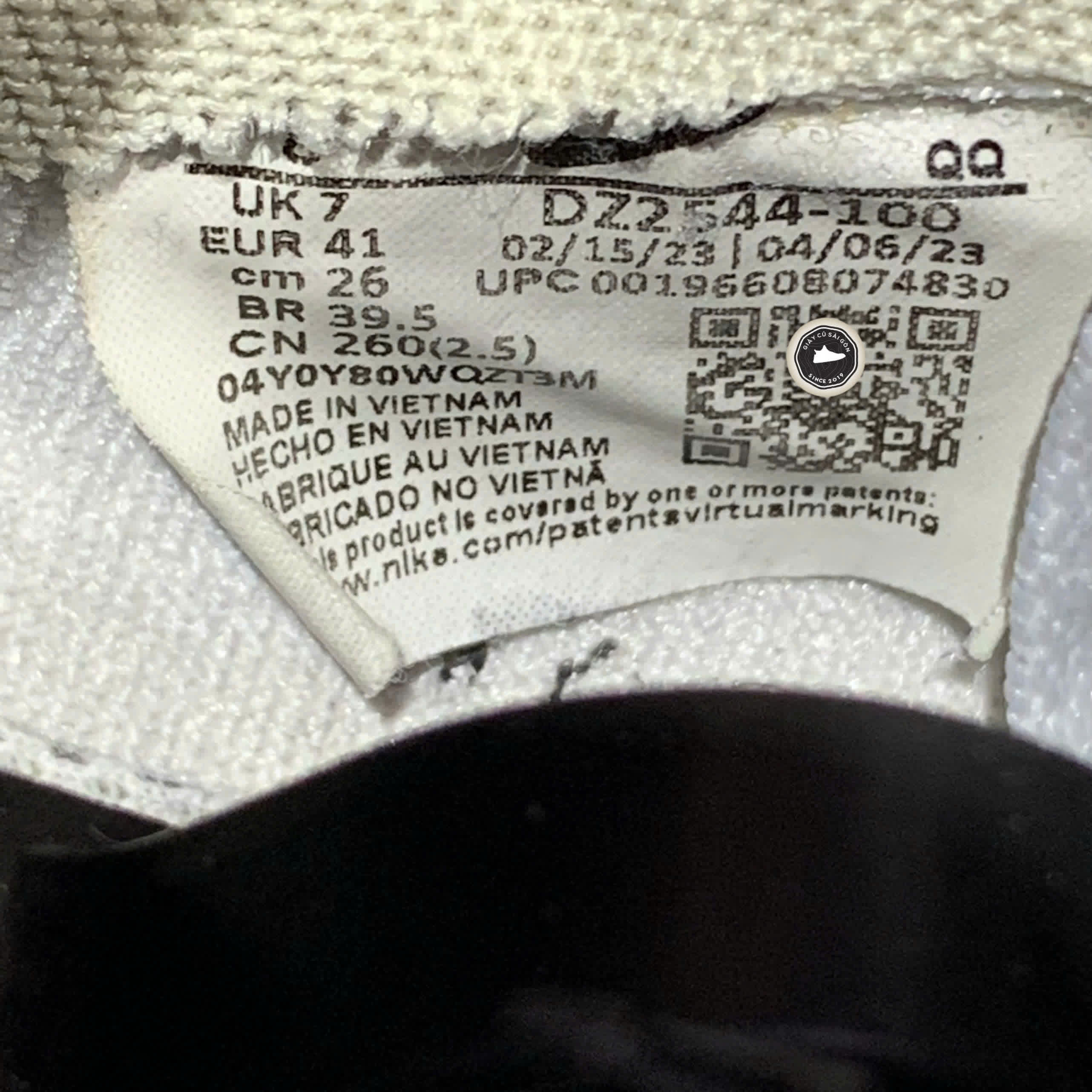 NIKE BLAZER LOW '77 SPLIT WHITE BLACK - DZ2544-100 - GIÀY 2HAND CHÍNH HÃNG