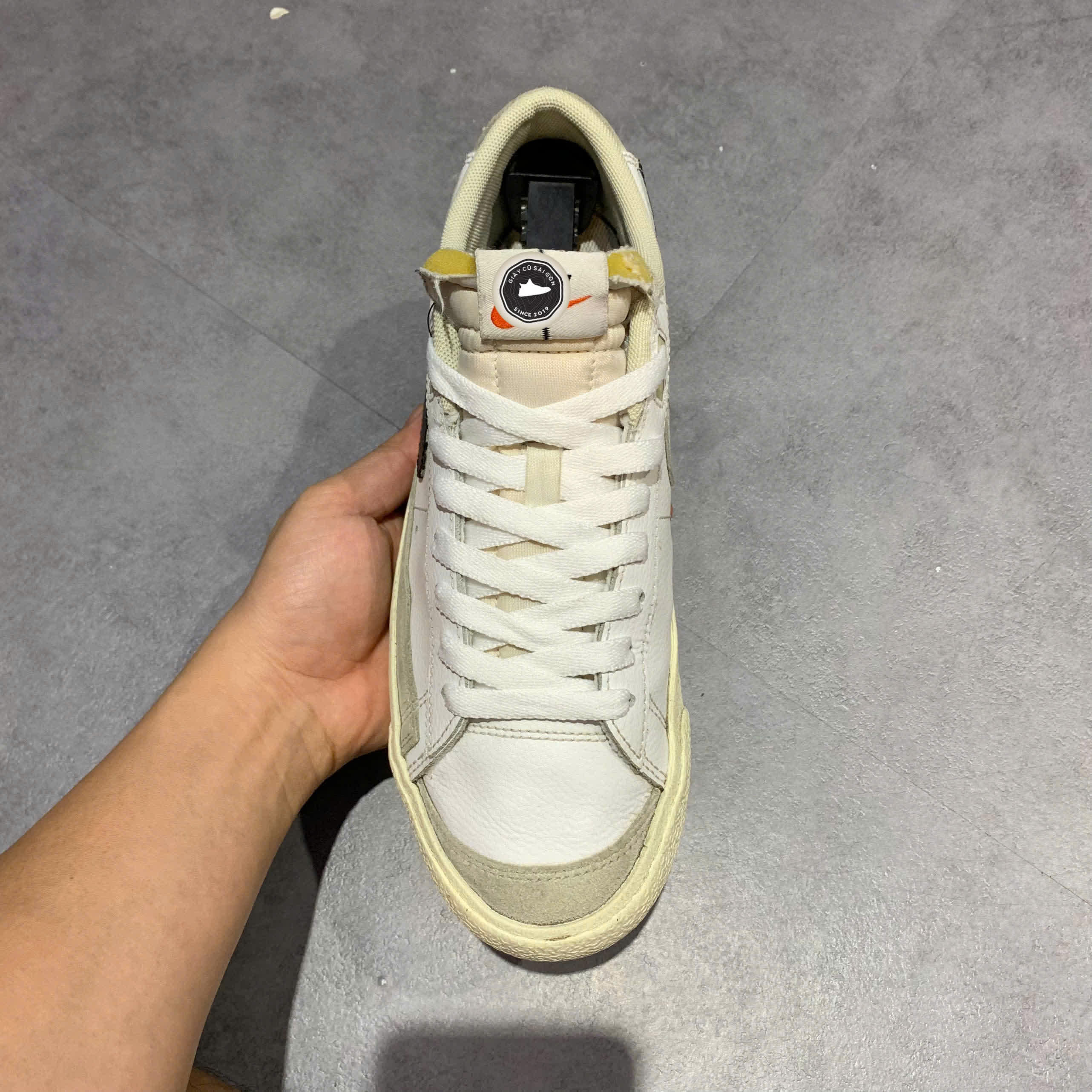 NIKE BLAZER LOW '77 SPLIT WHITE BLACK - DZ2544-100 - GIÀY 2HAND CHÍNH HÃNG