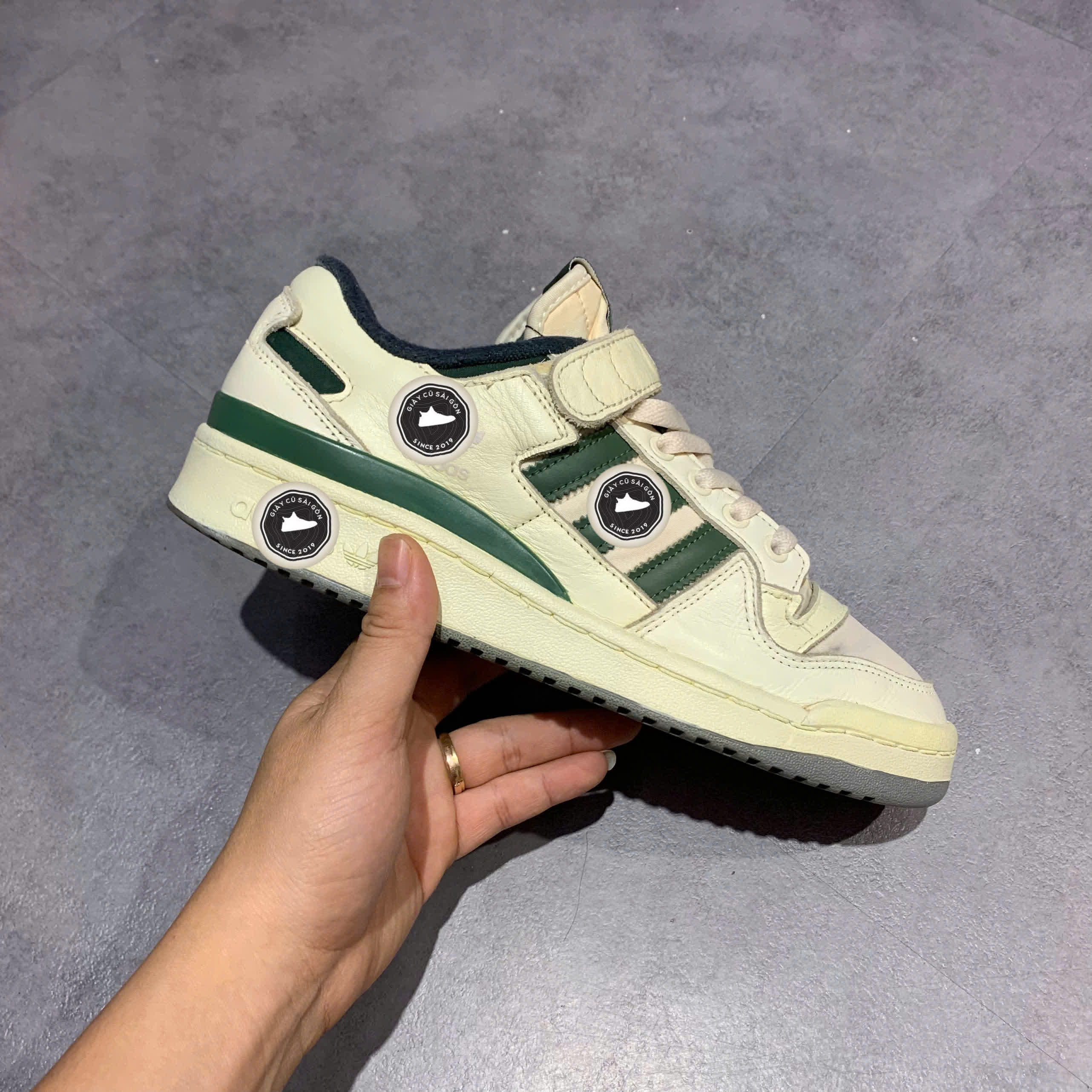 Giày 2hand Forum 84 Low AEC 'Cream And Green' HR0558  SIZE 41 1/3 pvn17357