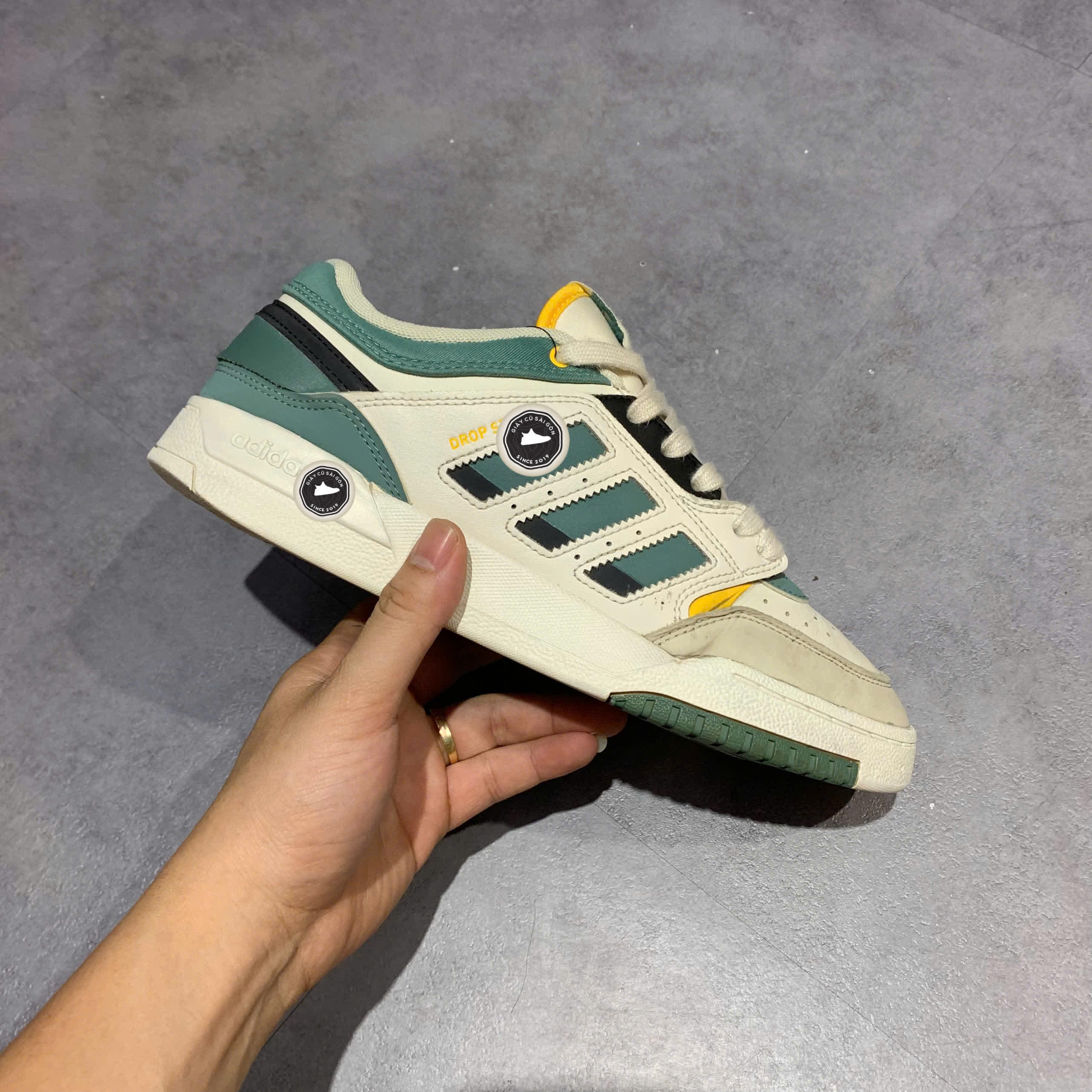 Giày 2hand Drop Step Low 'White Tech Emerald' GW9735 SIZE 40 2/3 pvn17410