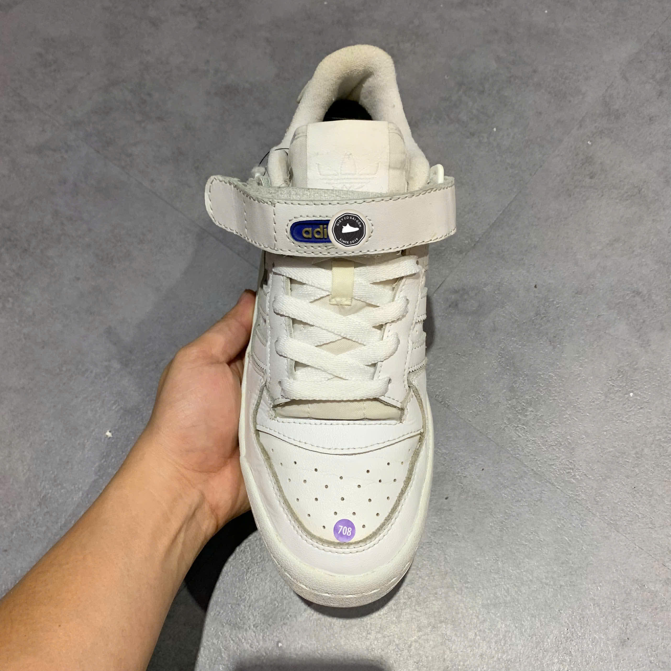 Giày 2hand Forum Low 'Triple White' FY7755 SIZE 40 2/3 pvn17405