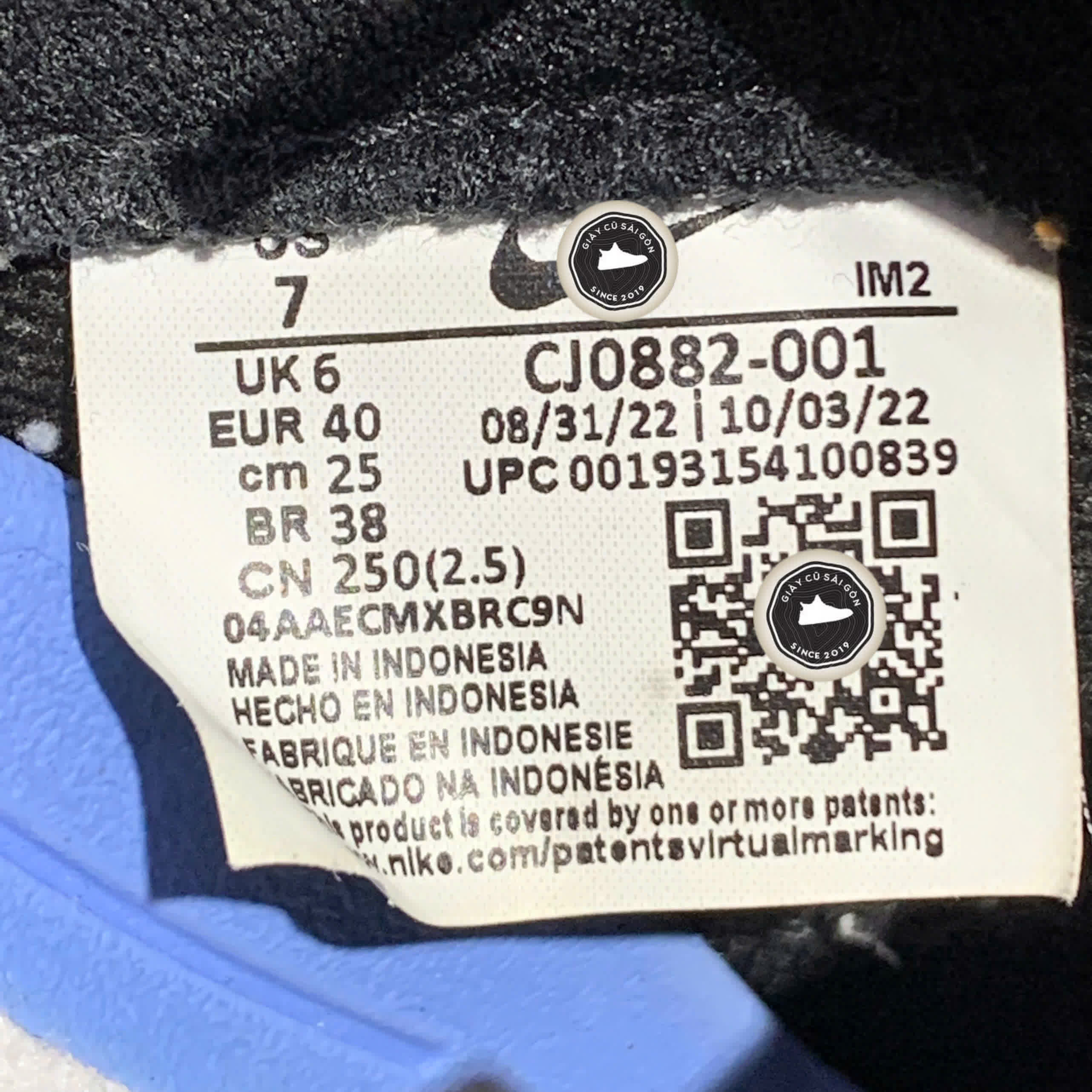 GIÀY 2HAND SB Alleyoop 'Black White' CJ0882-001 SIZE 40 PVN17411