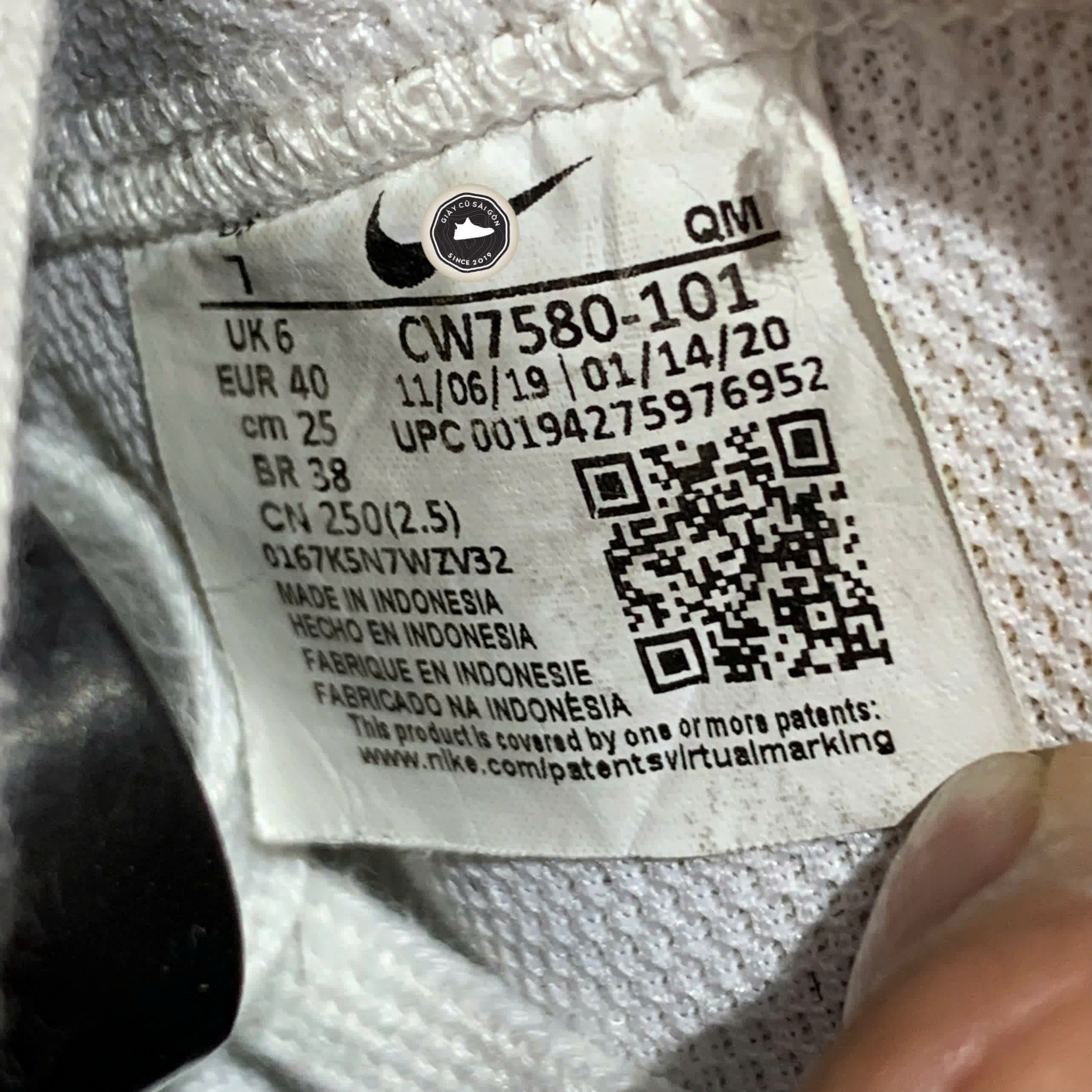 GIÀY 2HAND BLAZER MID 77 SKETCH BLACK - Code: CW7580-101 SIZE 40 PVN17522