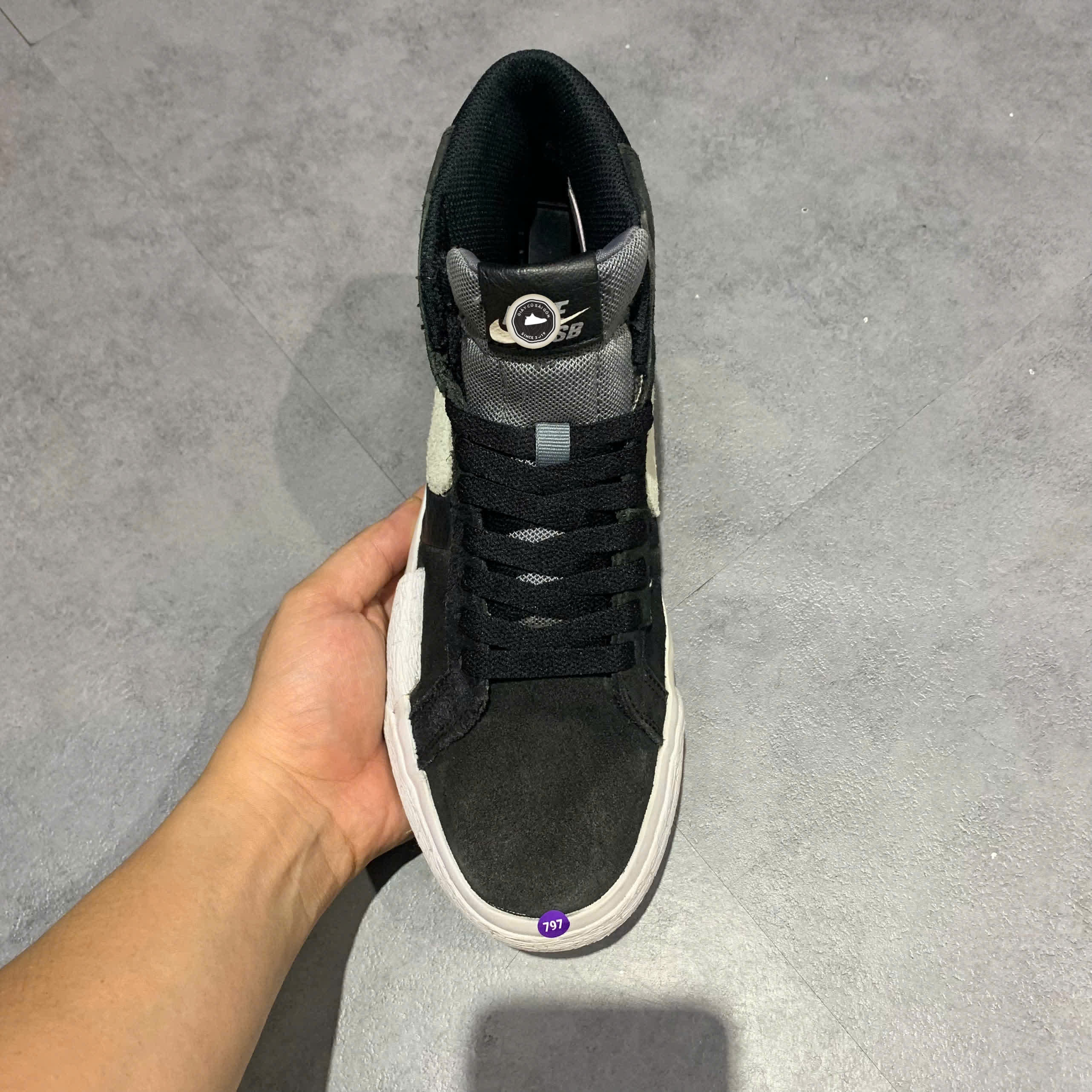 Giày 2hand Nike Blazer Mid 'Mosaic Black Grey' DA8854-001 SIZE 40 PVN17510
