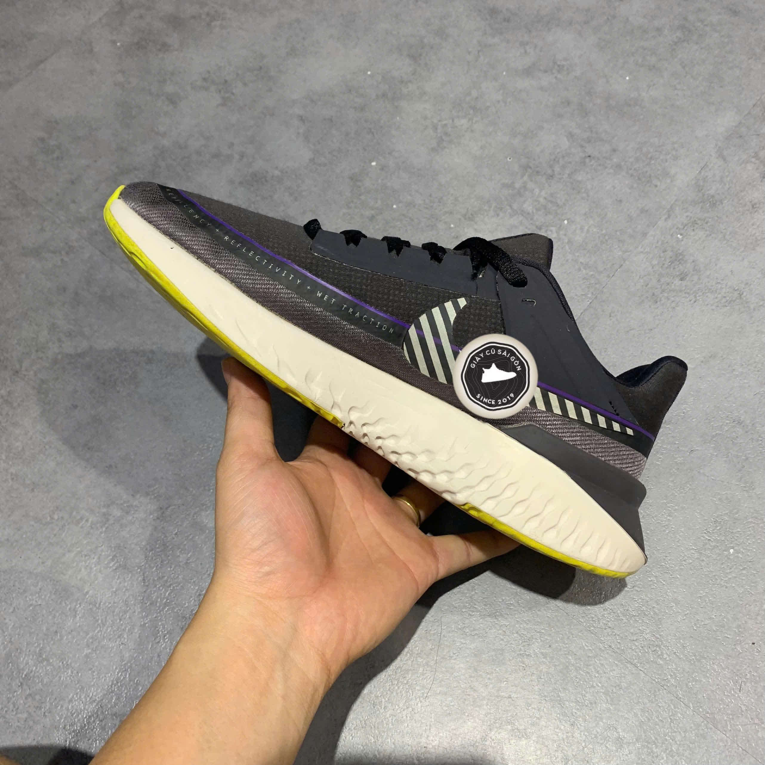 GIÀY 2HAND React 2 Shield Black Volt Green BQ3382-002  SIZE 40 PVN17478