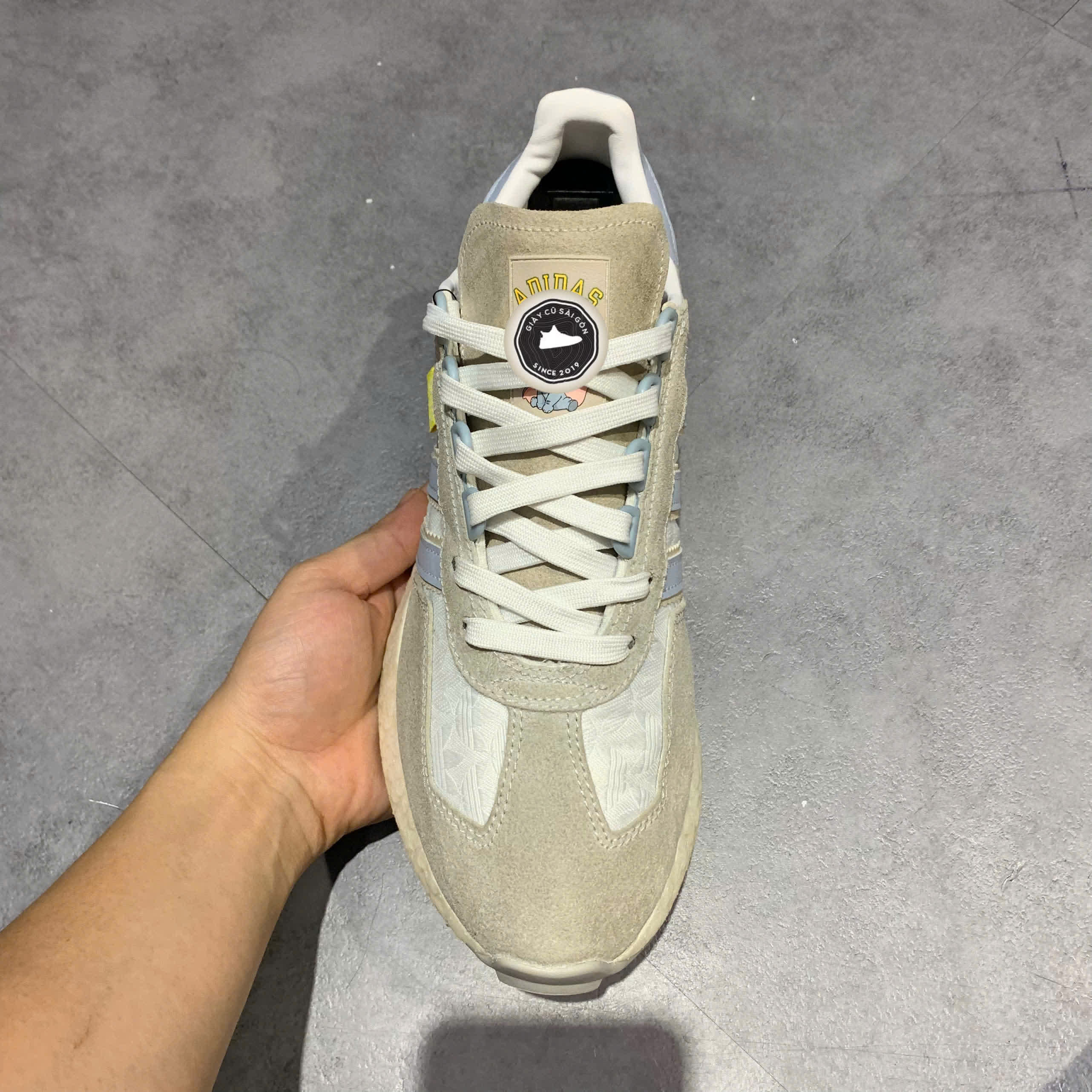 GIÀY 2HAND Retropy E5 Shoes 'Grey White Blue' IE5879. SIZE 42 2/3 PVN17759