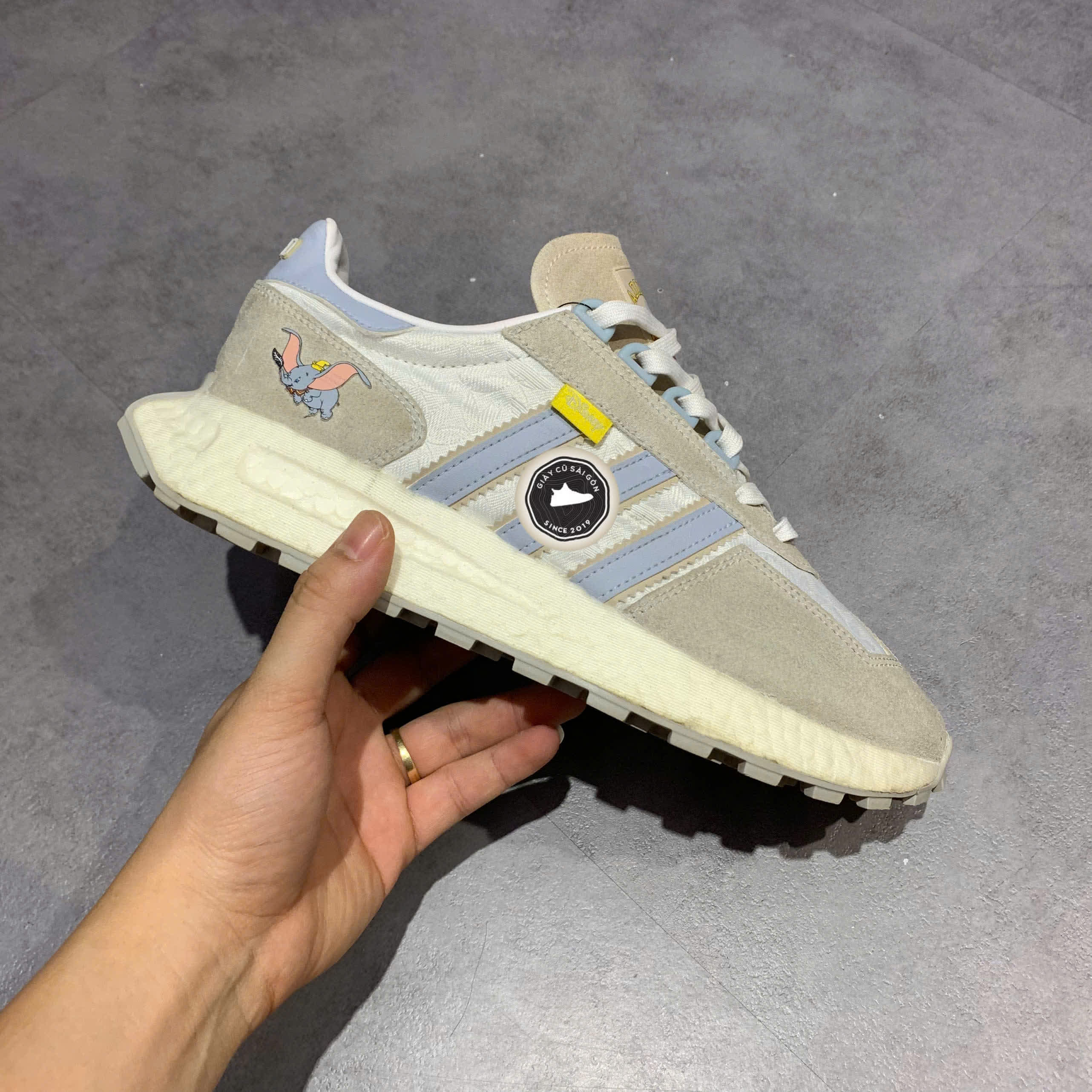 GIÀY 2HAND Retropy E5 Shoes 'Grey White Blue' IE5879. SIZE 42 2/3 PVN17759