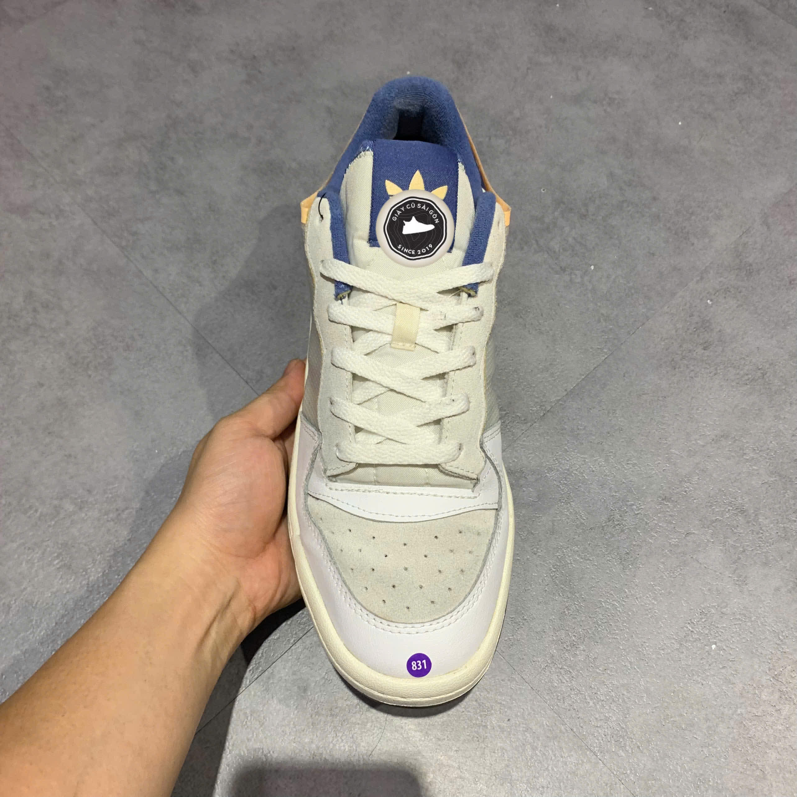 GIÀY 2HAND  Forum Low TT 'White Crew Blue' FY4967 SIZE 42 2/3 PVN17731