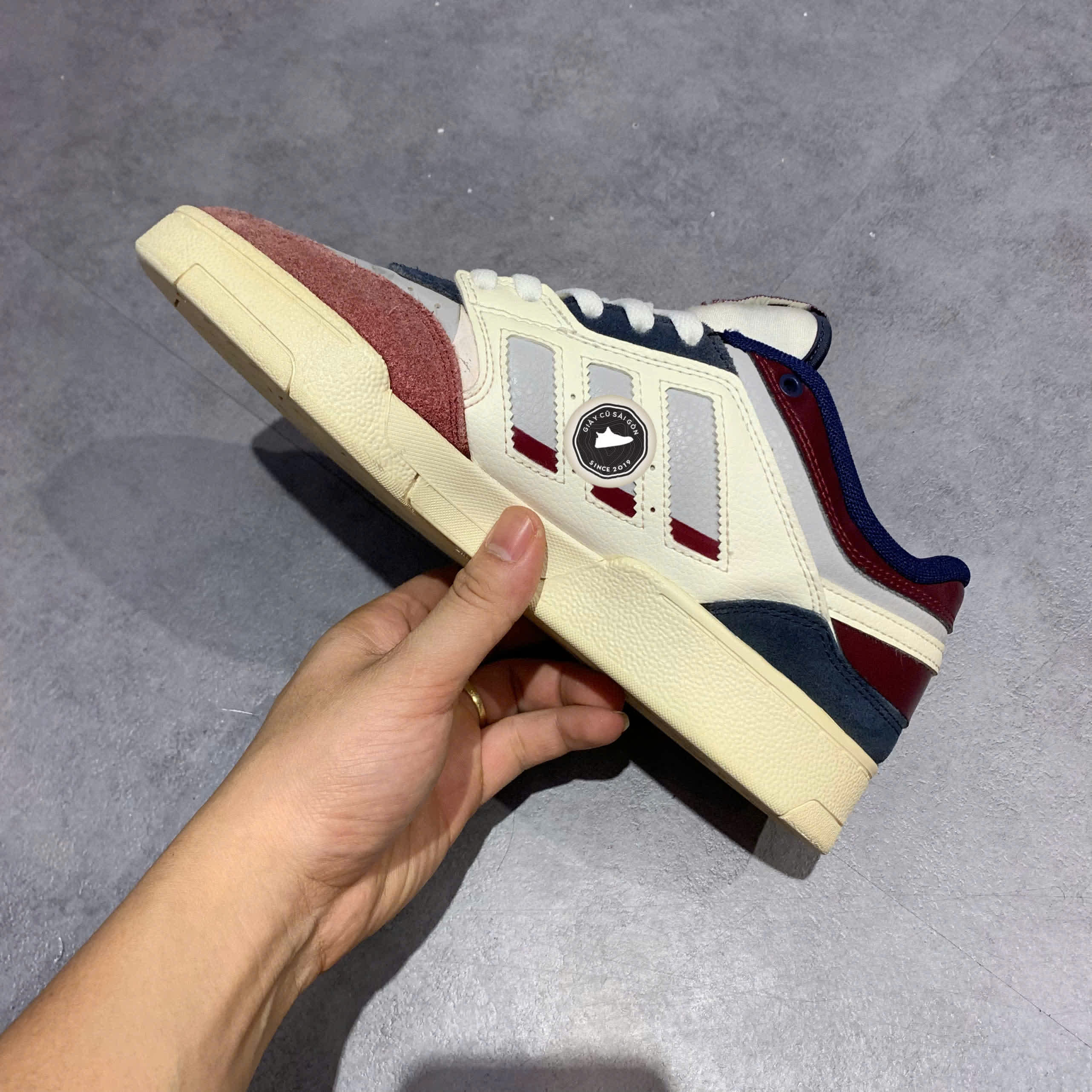 ADIDAS ORIGINALS DROP STEP LOW DIRECTIONAL NAVY RED HQ7118 - GIÀY 2HAND