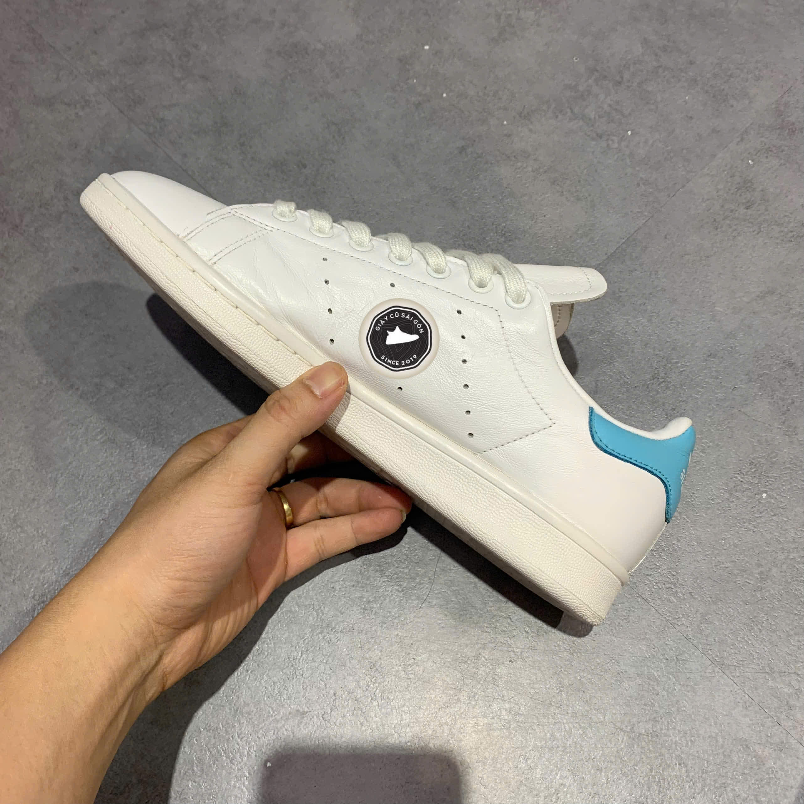 GIÀY 2HAND Stan Smith 'White Blue Glow' EF4480 SIZE 41 1/3 PVN17771